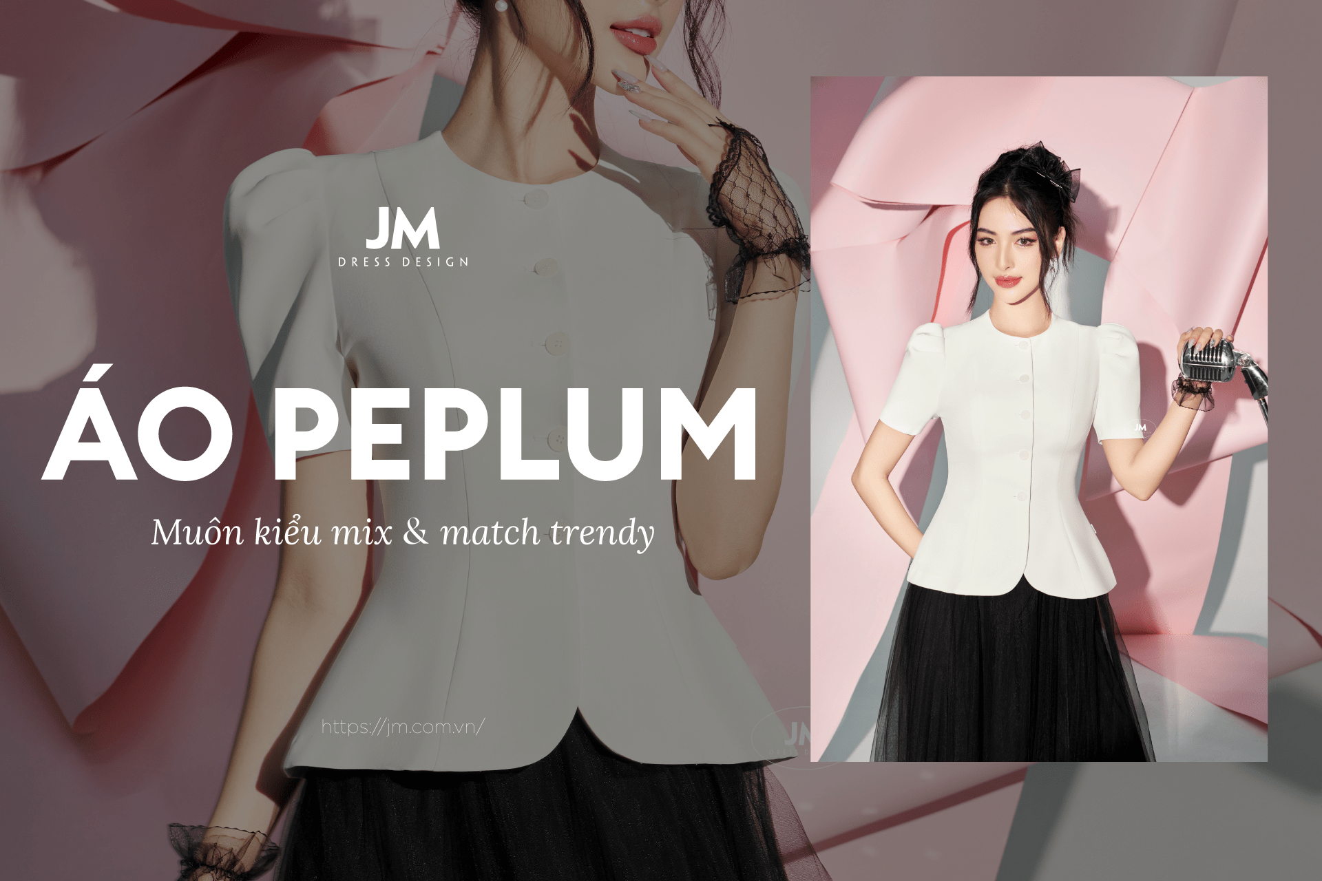 Đầm trắng peplum dáng dài tùng xếp ly HL25-20 | Thời trang công sở K&K  Fashion