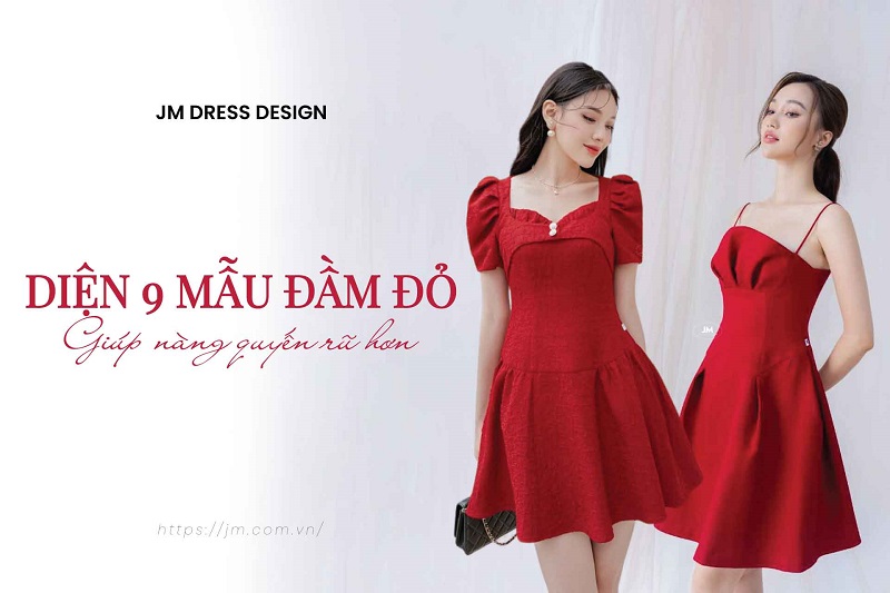 Đầm dạ hội màu đỏ phi rớt vai quyến rũ | Đầm dạ hội đẹp