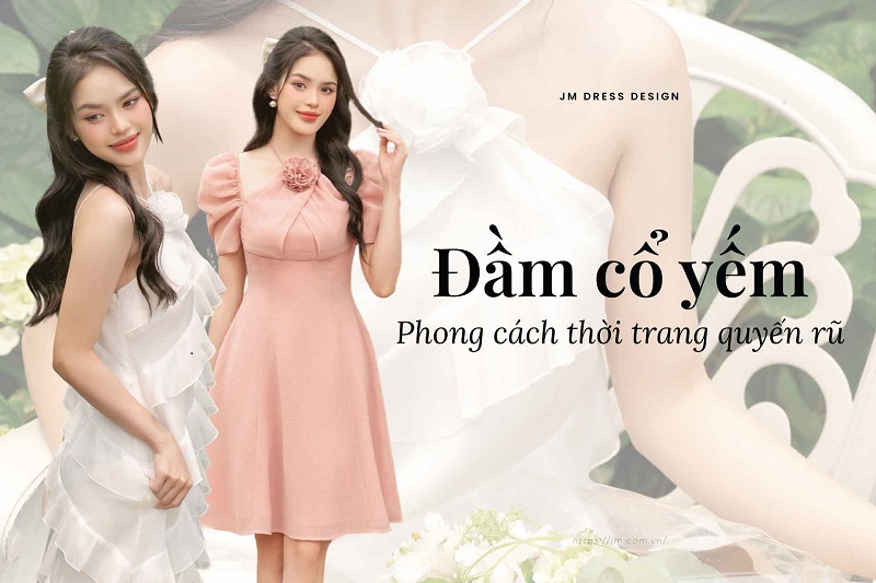 Kymie Design - Thông tin sản phẩm: V1831: Váy tơ hoa cổ yếm hở vai tay dài  Size: S M L | Facebook