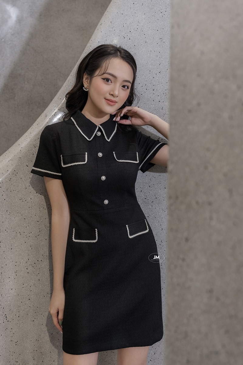 Đầm đen hở vai 2 dây nhúm eo sang chảnh V1574 Zin Boutique [Kèm ảnh thật -  Đầm, váy nữ | ThờiTrangNữ.vn