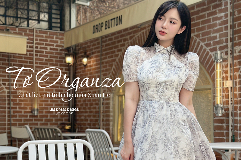 BLEUBIRD Váy tơ organza họa tiết hoa dáng xòe Gardenia Dress - Đầm, váy nữ  | ThờiTrangNữ.vn