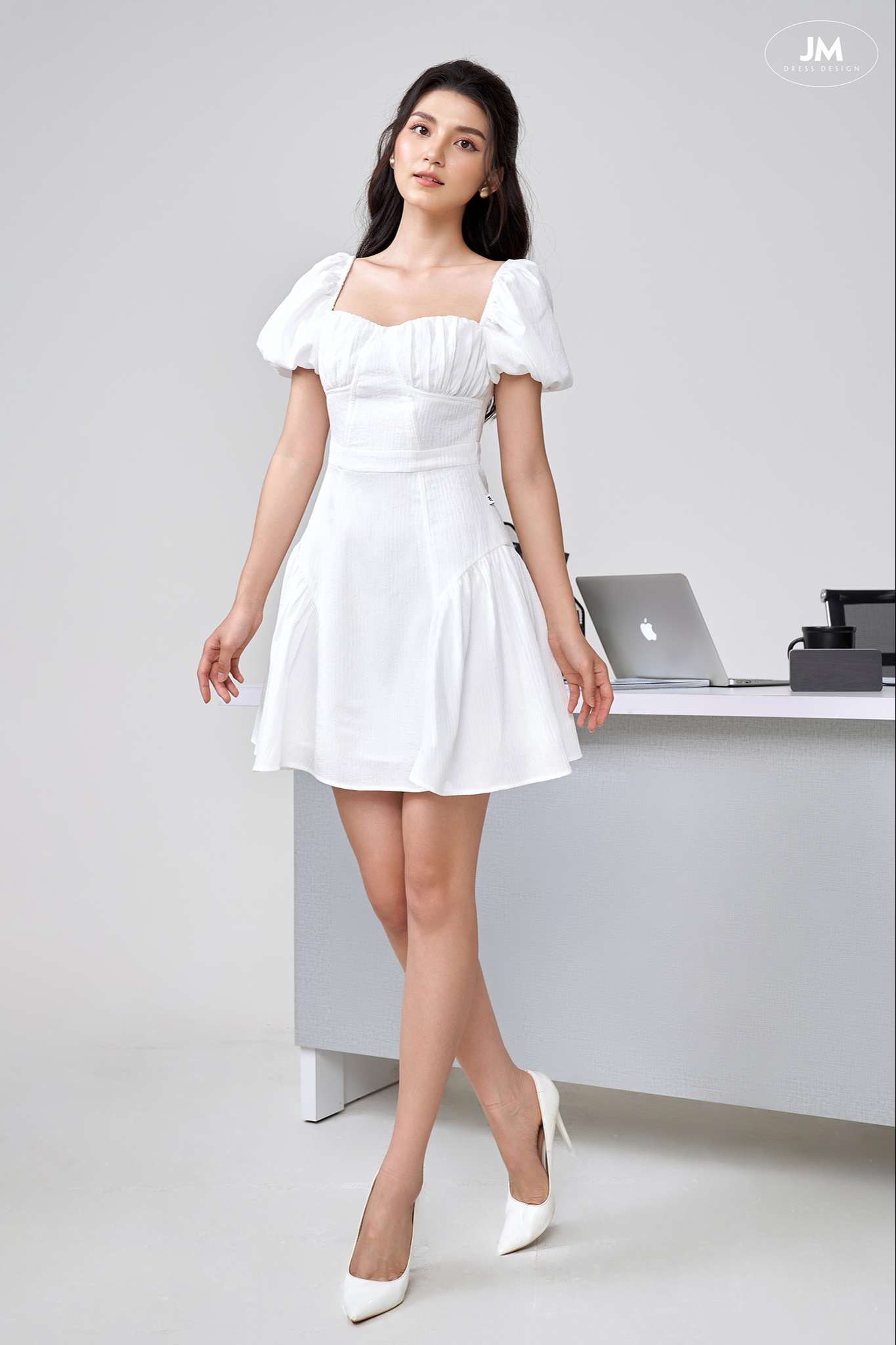 Đầm ren JM dáng ôm size M (trắng, nude) | Shopee Việt Nam