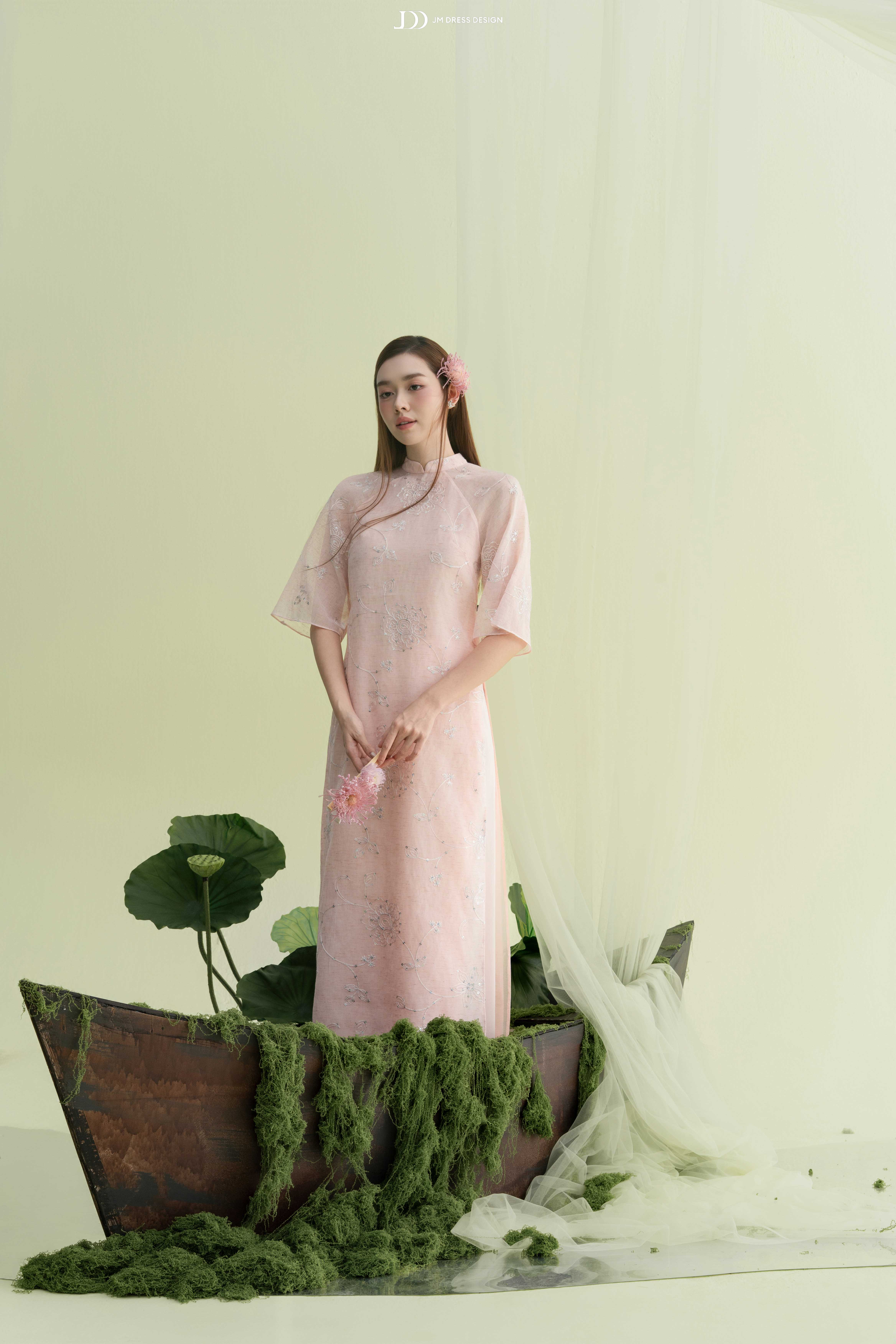 Áo dài xuông 2 tà tay lỡ