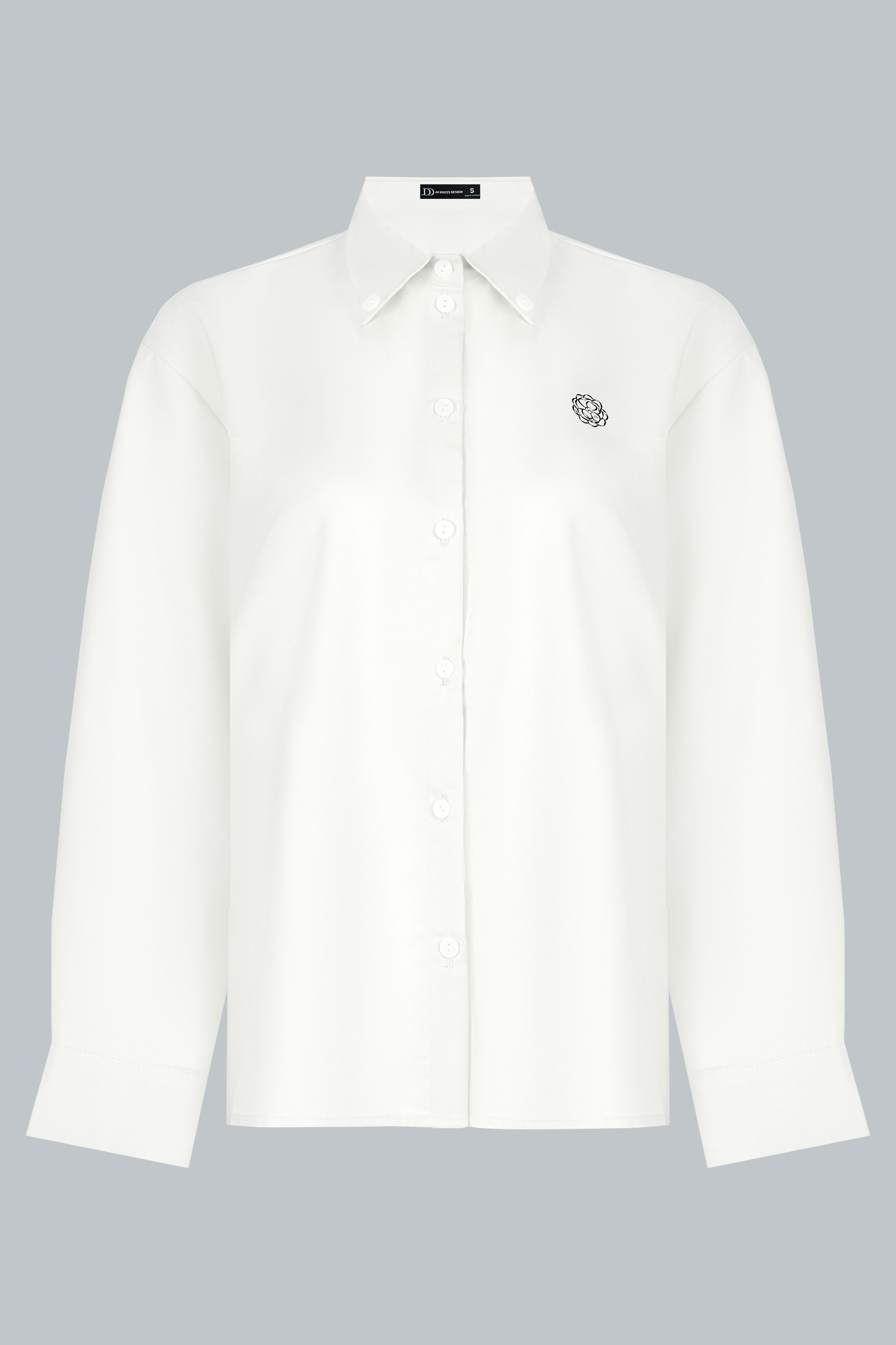 Áo sơ mi dáng vừa vải poplin