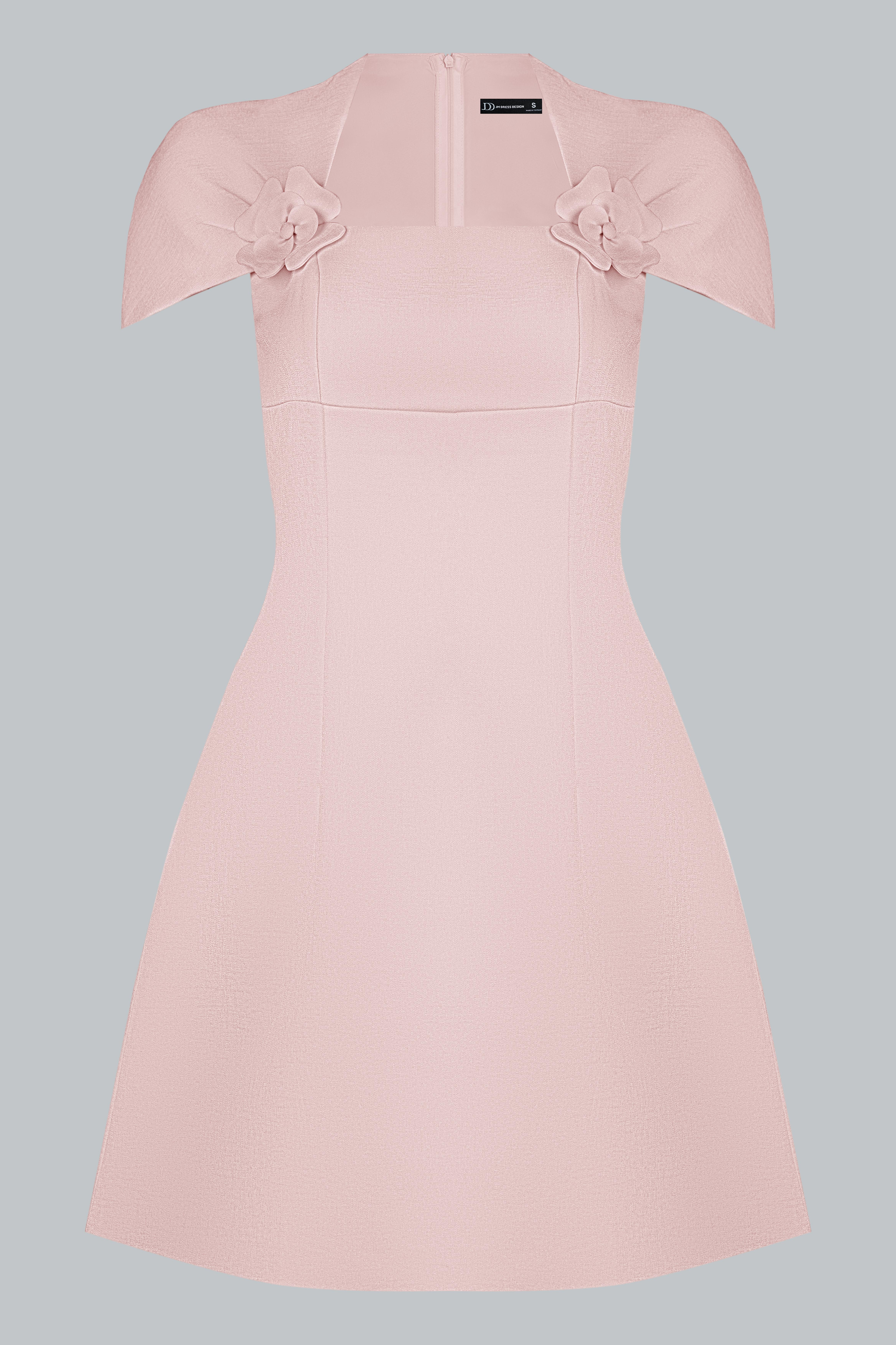 Đầm Xuân Hè tay cape cách điệu, đính hoa