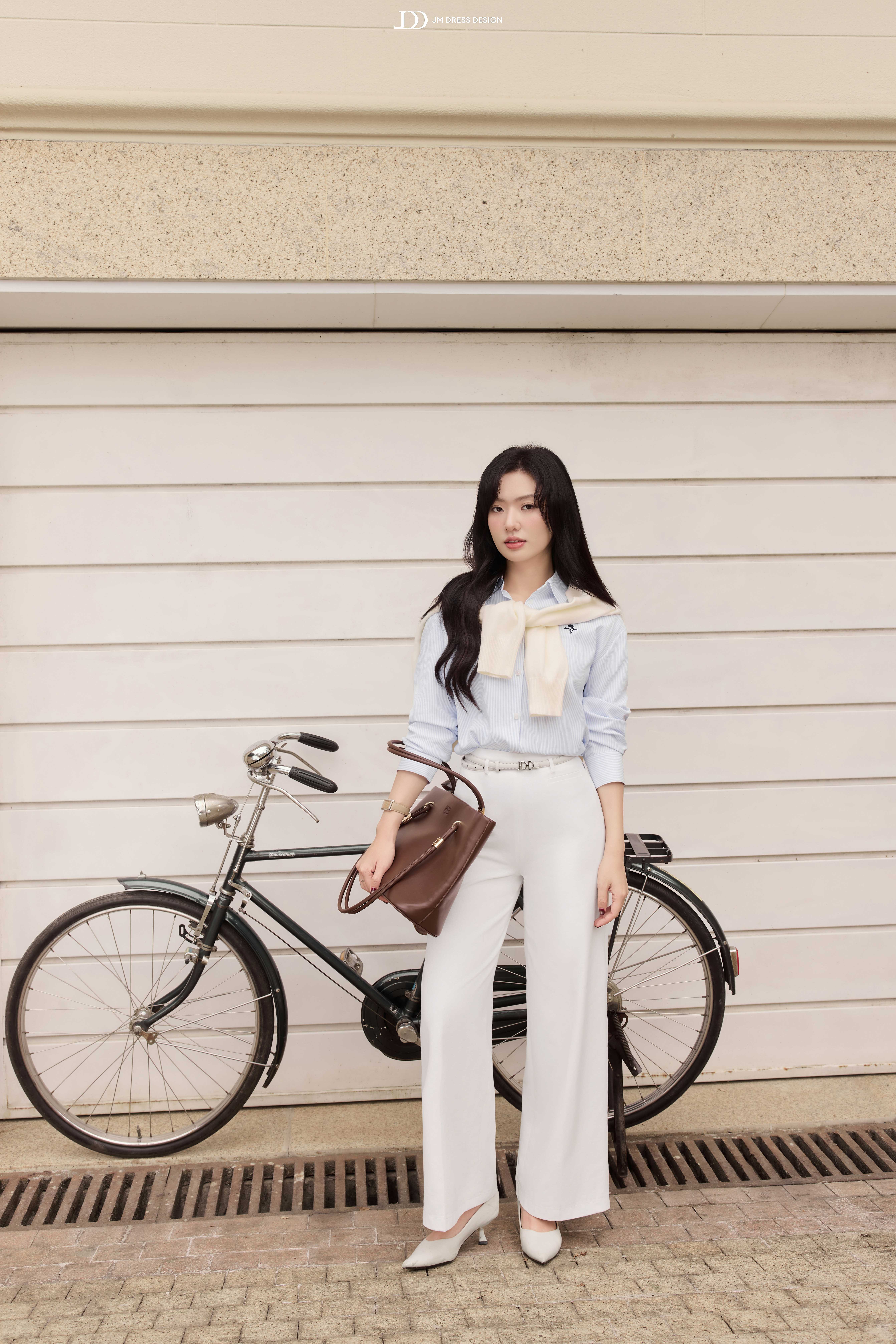 Quần Xuân Hè ống rộng phối cơi túi