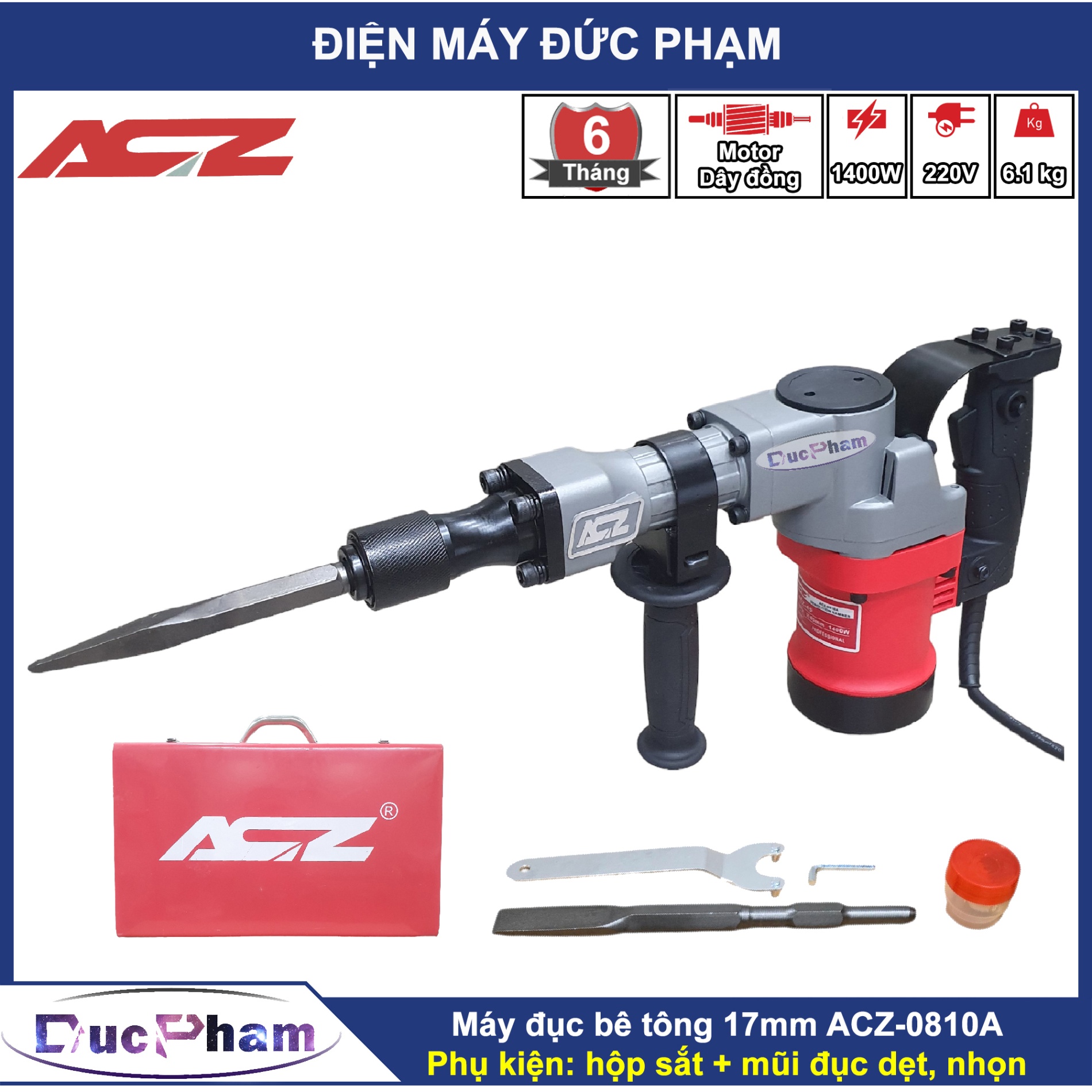 Máy đục bê tông 17mm ACZ-0810A
