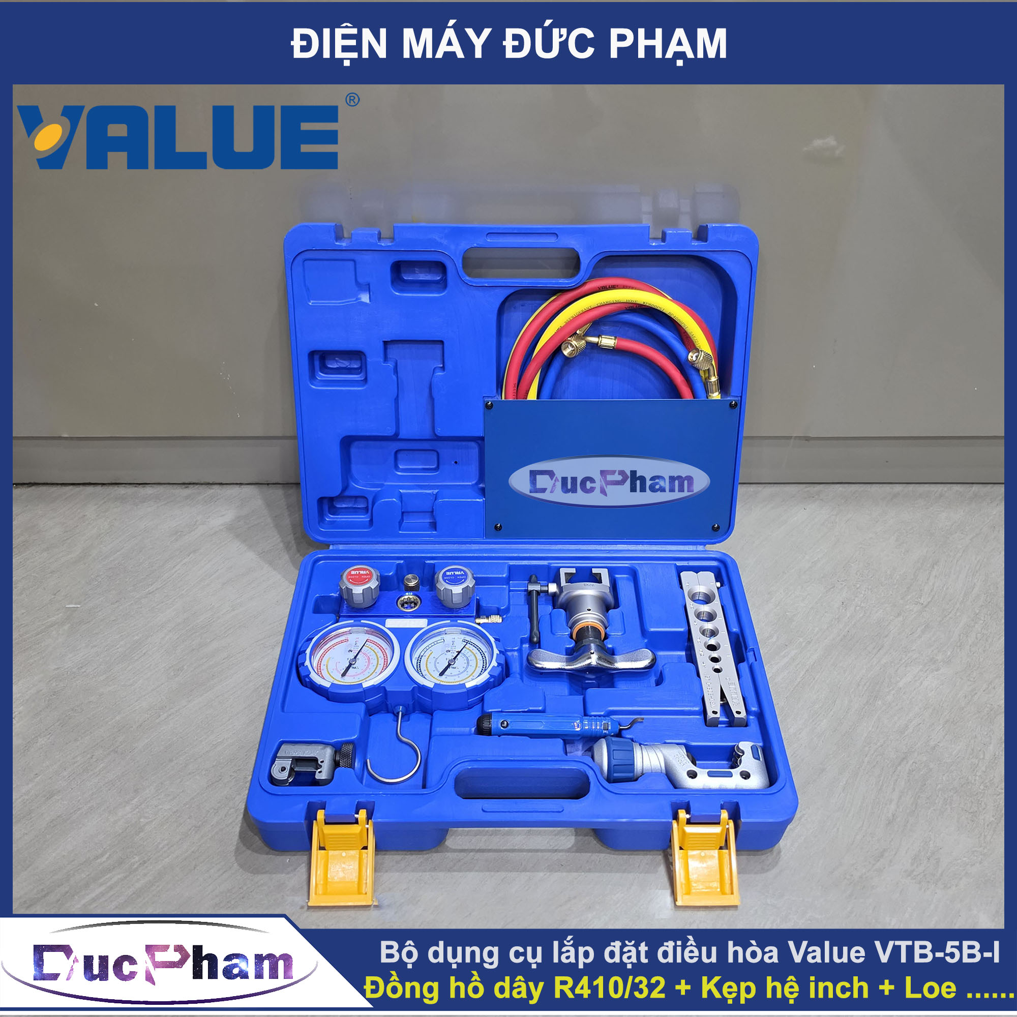 Bộ dụng cụ lắp đặt bảo dưỡng điều hòa VALUE VTB-5B-I