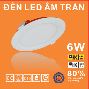 ĐÈN LED ÂM TRẦN 6W