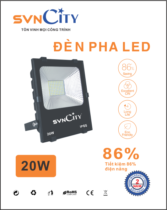 ĐÈN PHA LED 20W SVNCITY