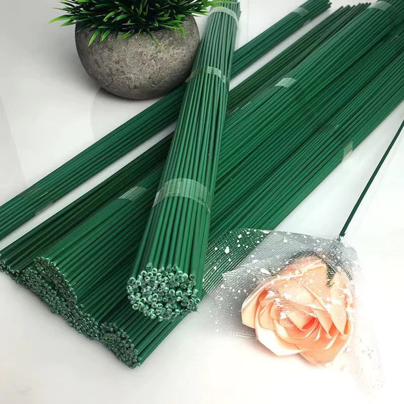 Cành hoa giả handmade 40cm set 10/20 cành - Băng sáp xanh vừa