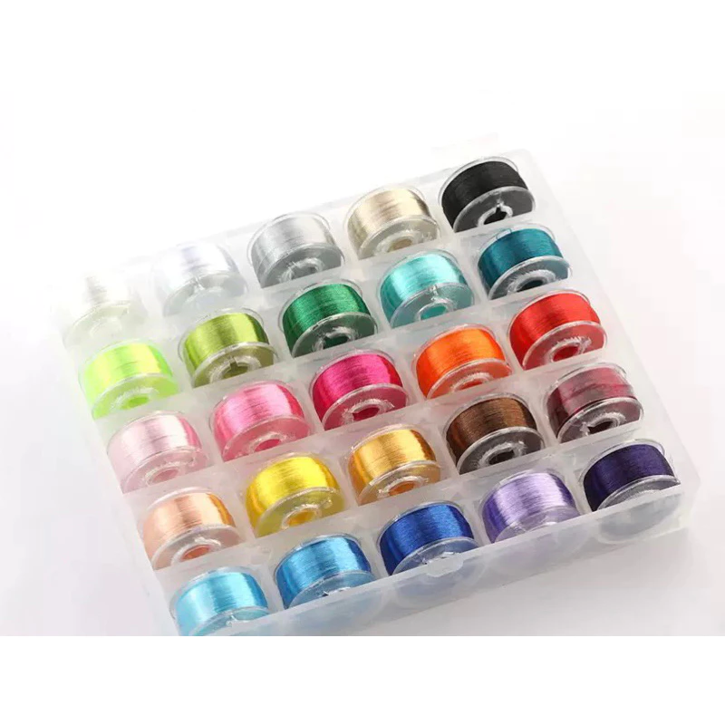 Hộp chỉ tơ bóng 25/36 màu - Hộp 36 màu