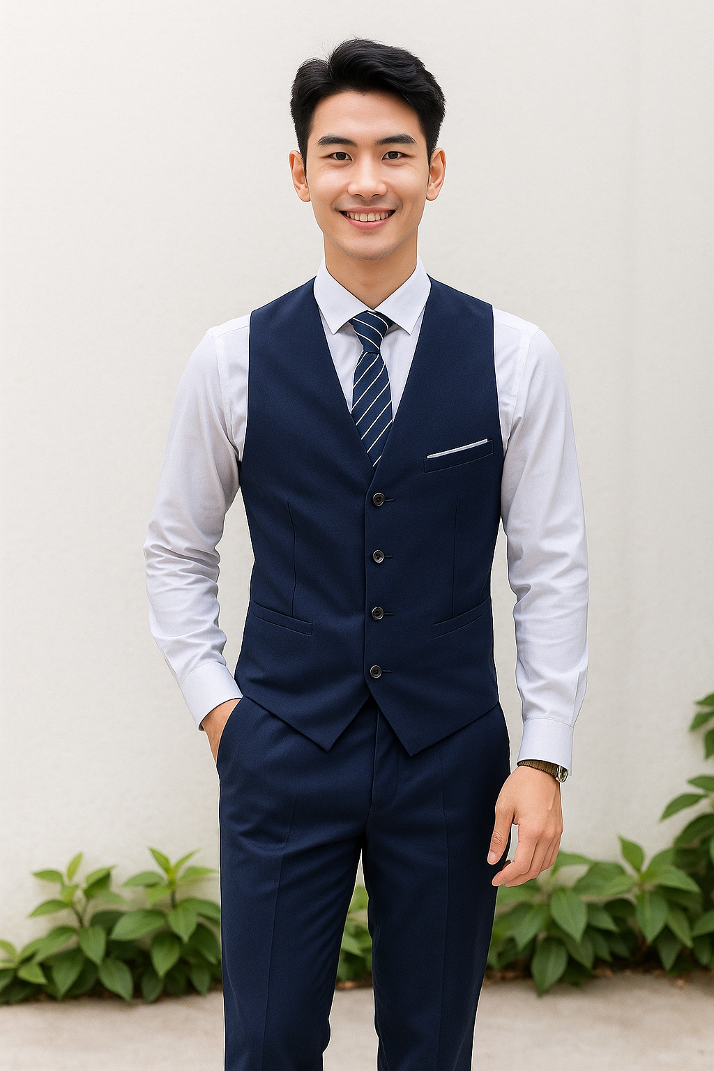 Áo ghile xanh navy 879