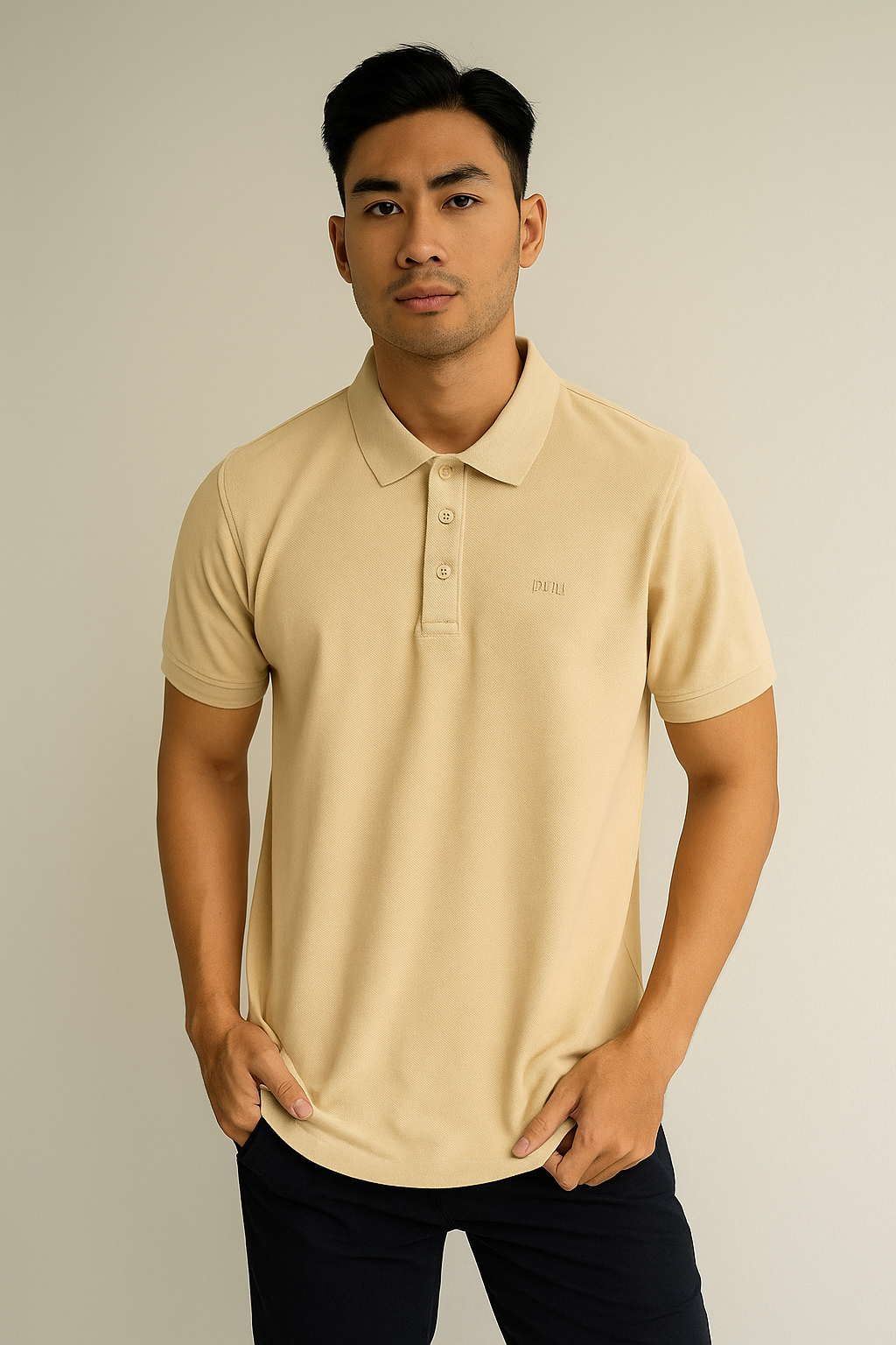 Áo polo be đậm 16.746-4