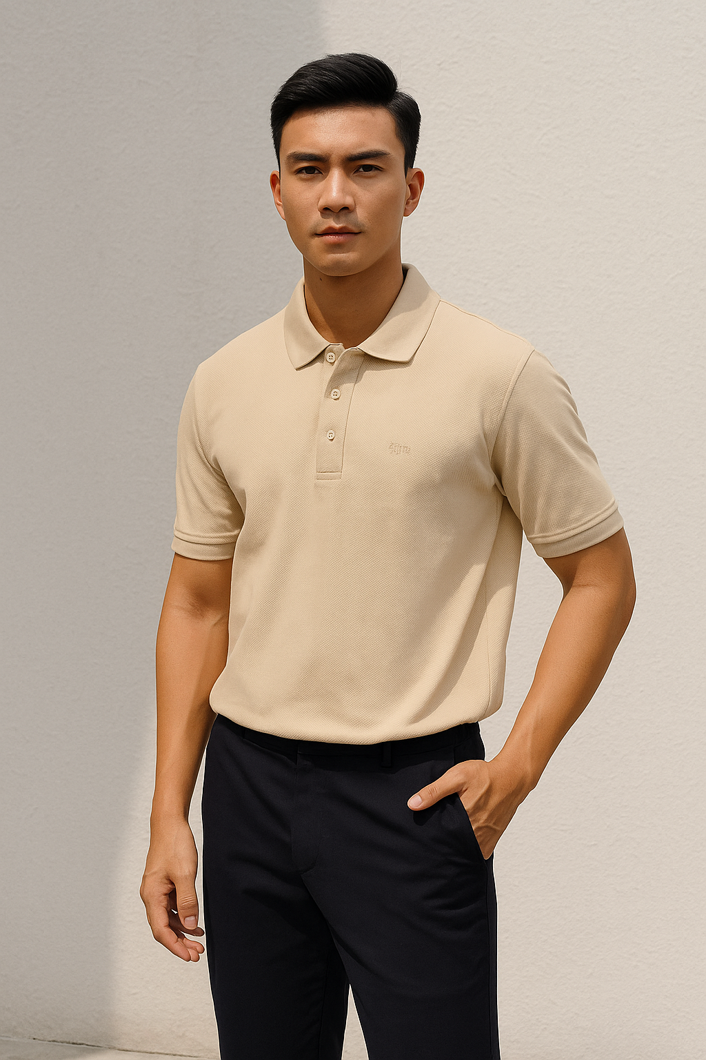 Áo polo be đậm 16.746-4