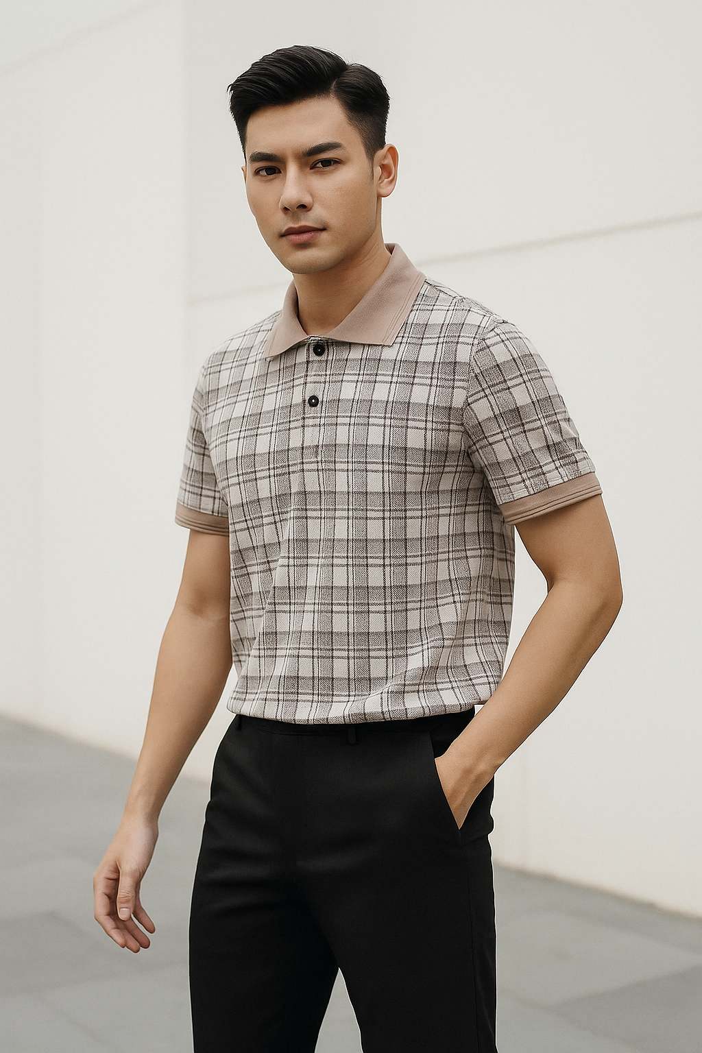 Áo polo họa tiết PLGT24-003