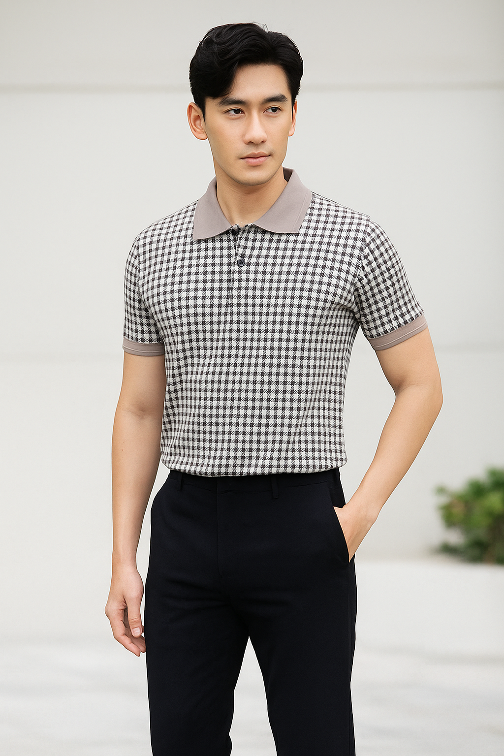 Áo polo họa tiết PLGT24-005