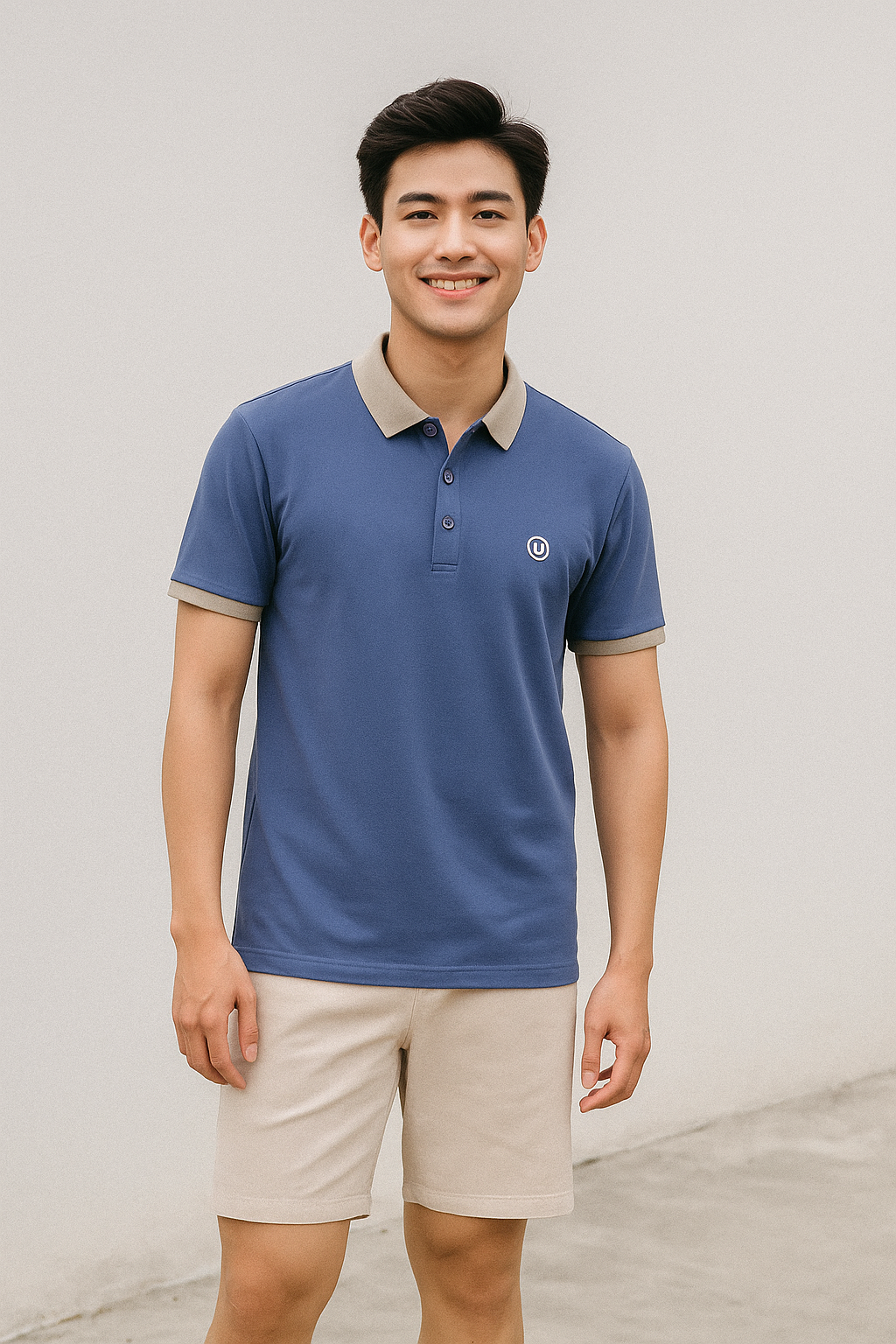 Áo polo phối cổ xanh PL015