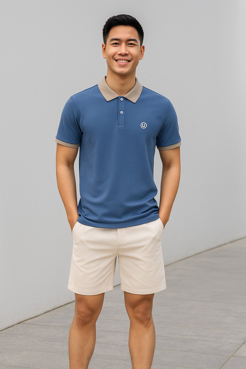 Áo polo phối cổ xanh PL015