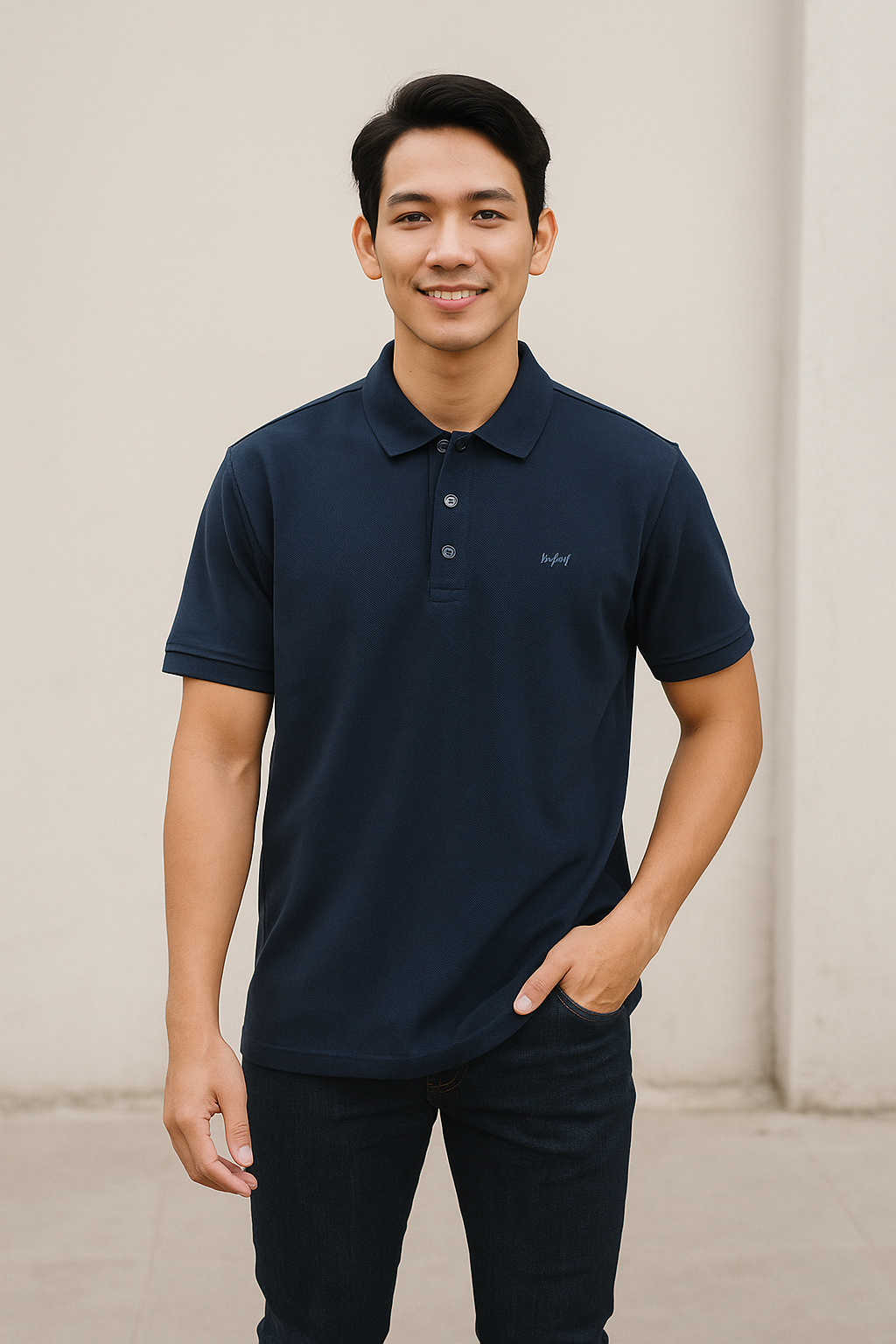 Áo polo xanh than 746-8