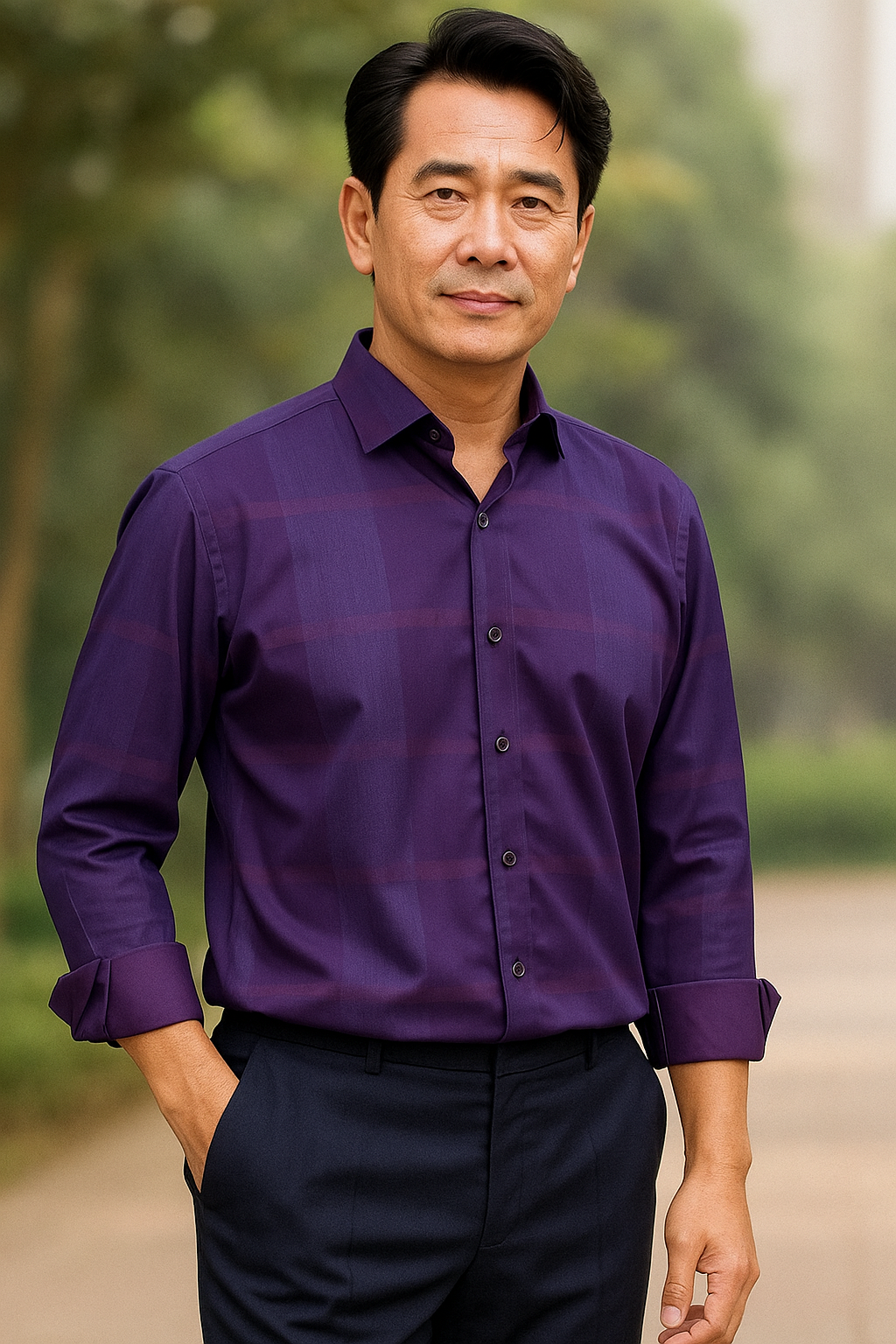 Áo sơ mi trung niên SDQC-8406