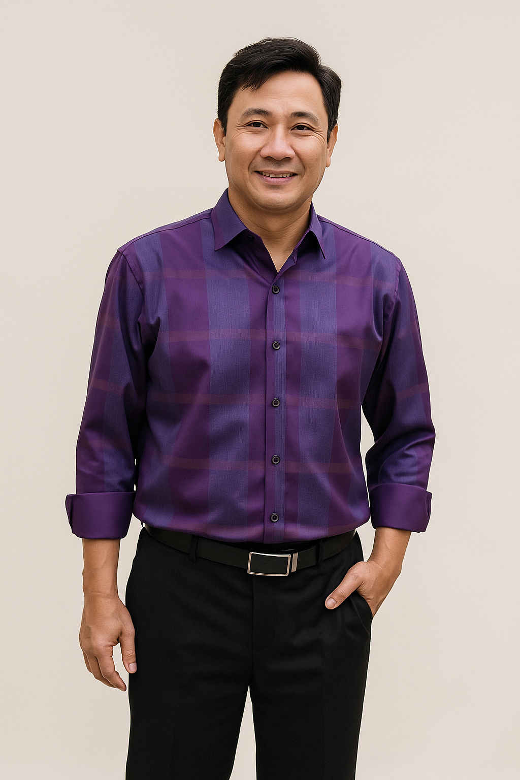 Áo sơ mi trung niên SDQC-8406