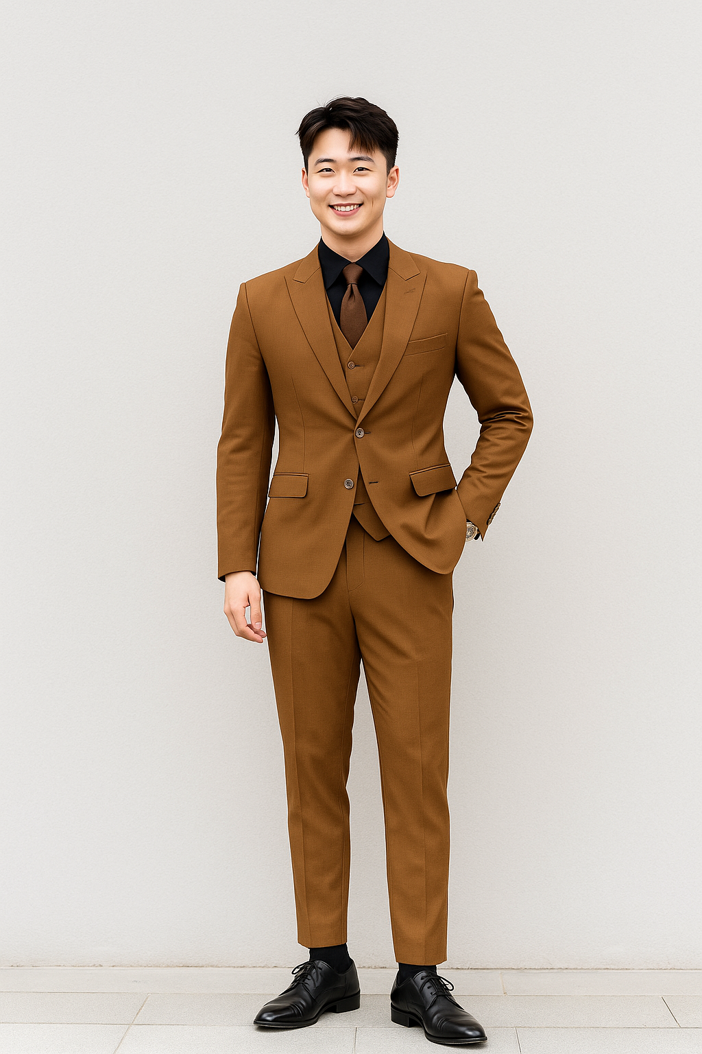 Áo vest nâu nhạt 984