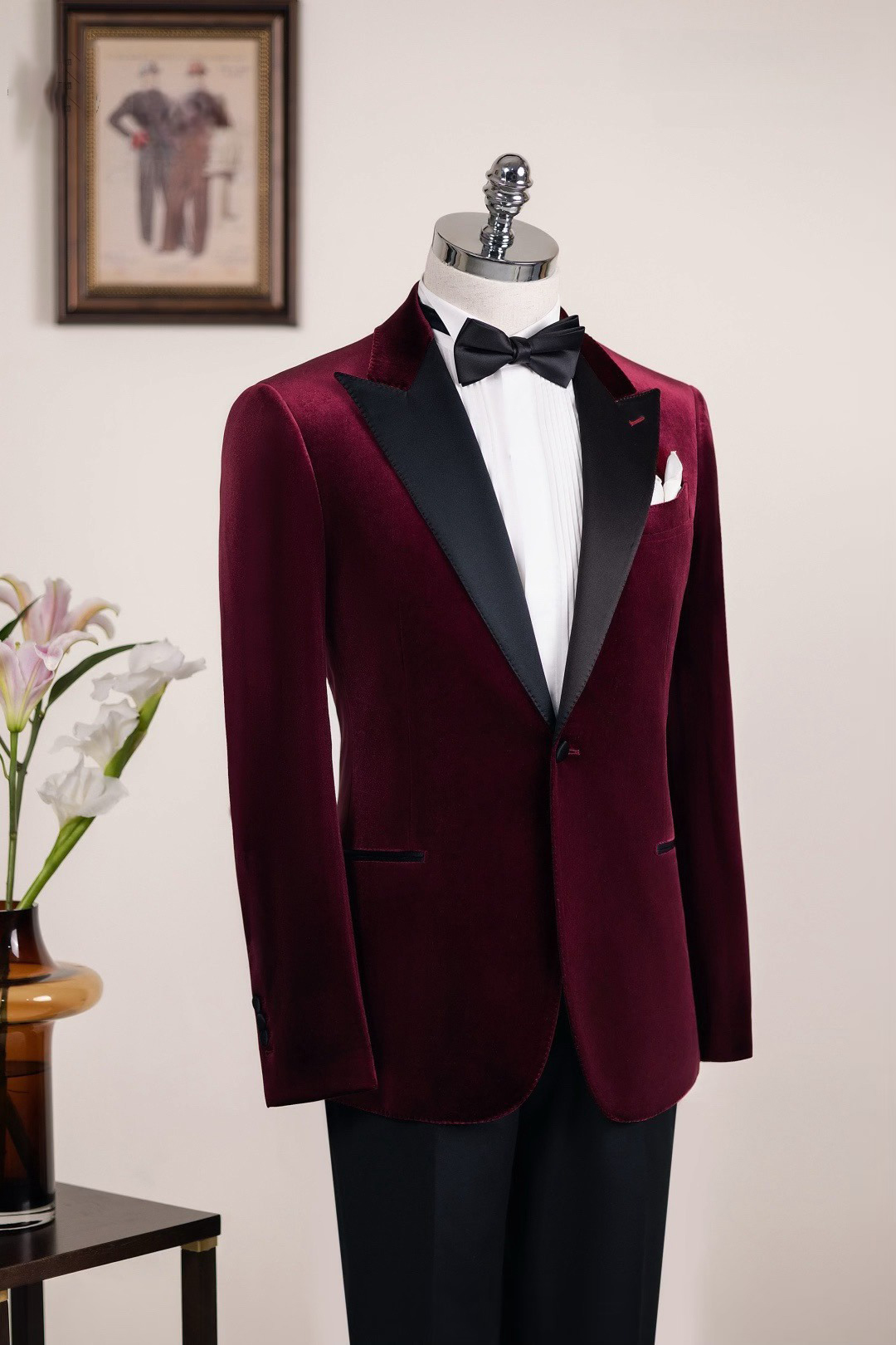 Áo vest nhung đỏ AV32