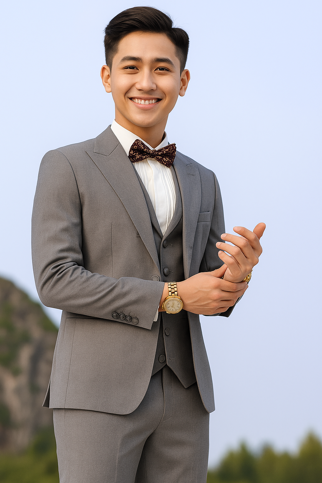 Áo vest xám lạnh 68