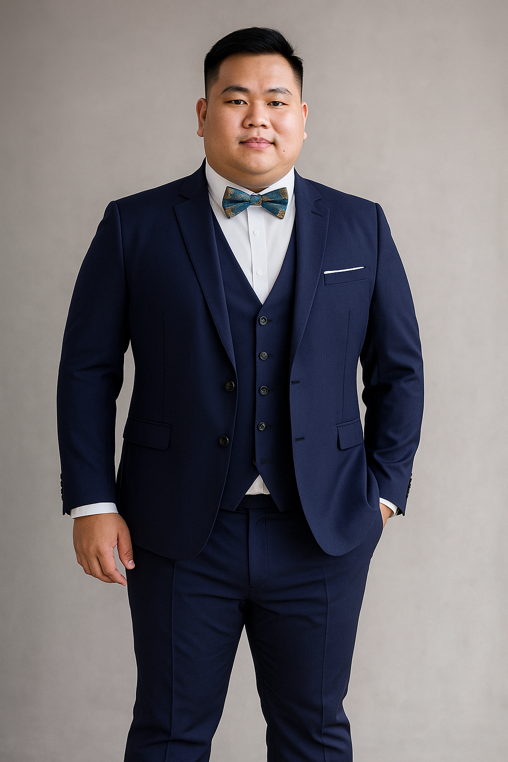 Áo vest xanh navy big size trẻ 80-140kg