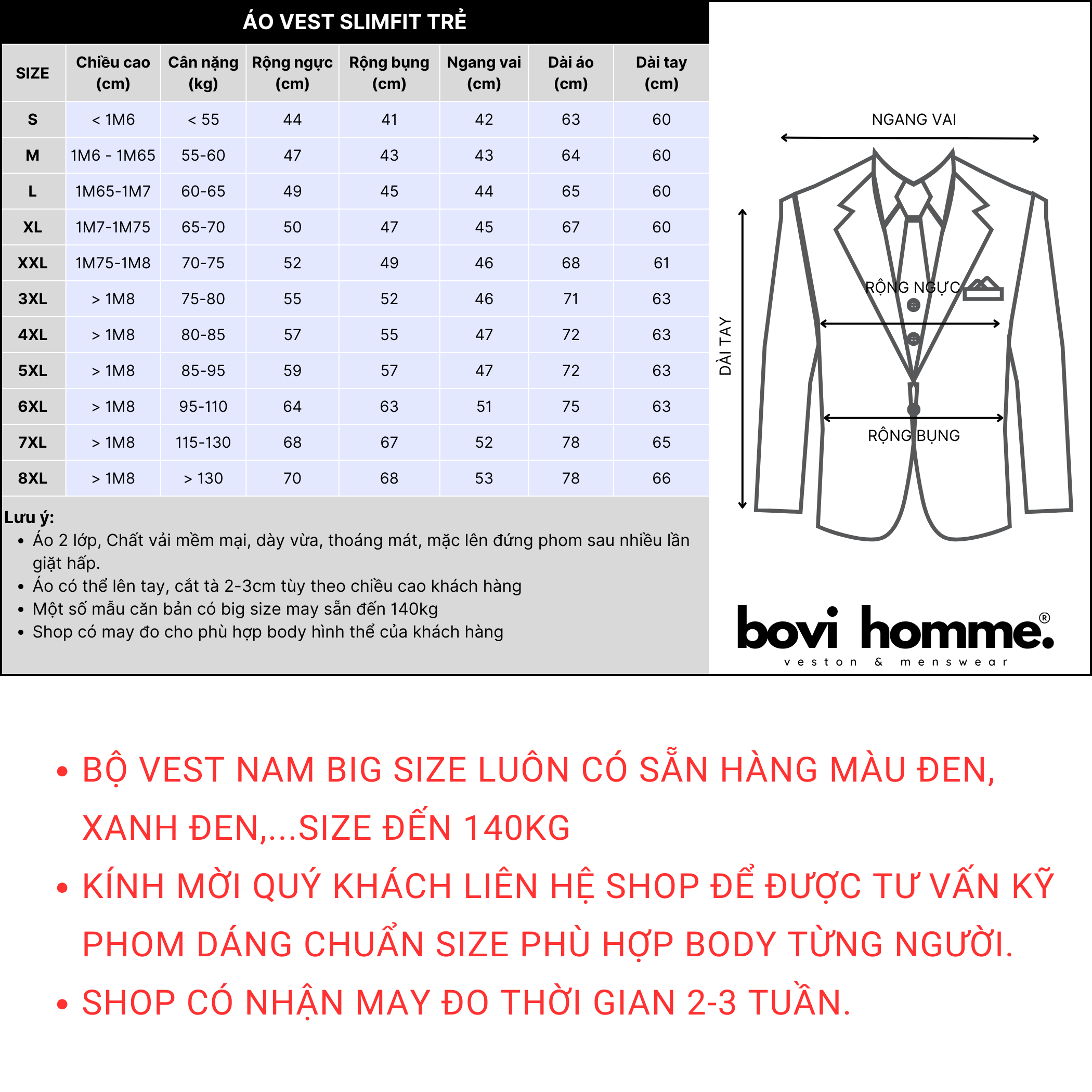 Áo vest xanh đen big size trẻ 80-140kg