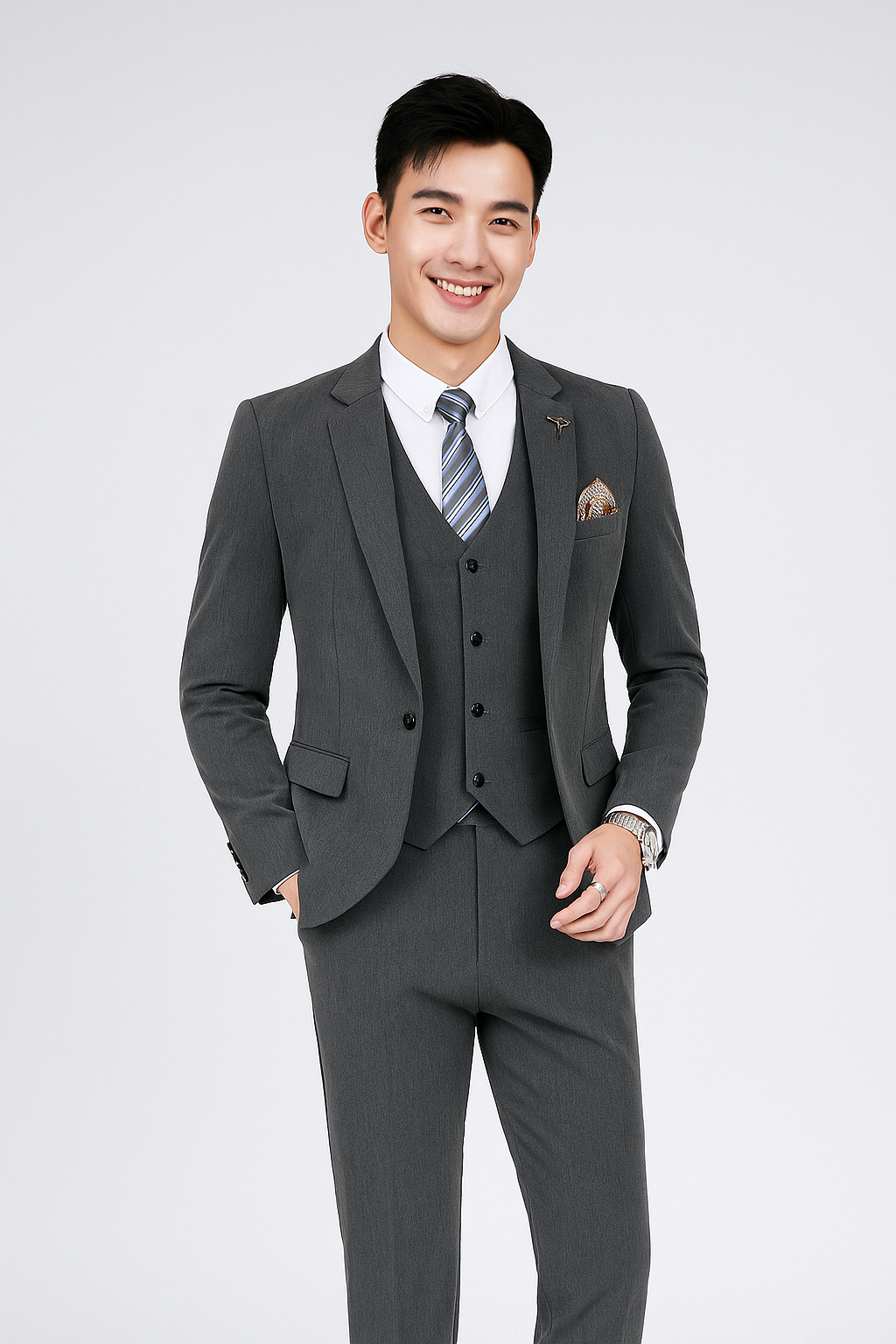 Áo xám dạ đậm 01 VE002510