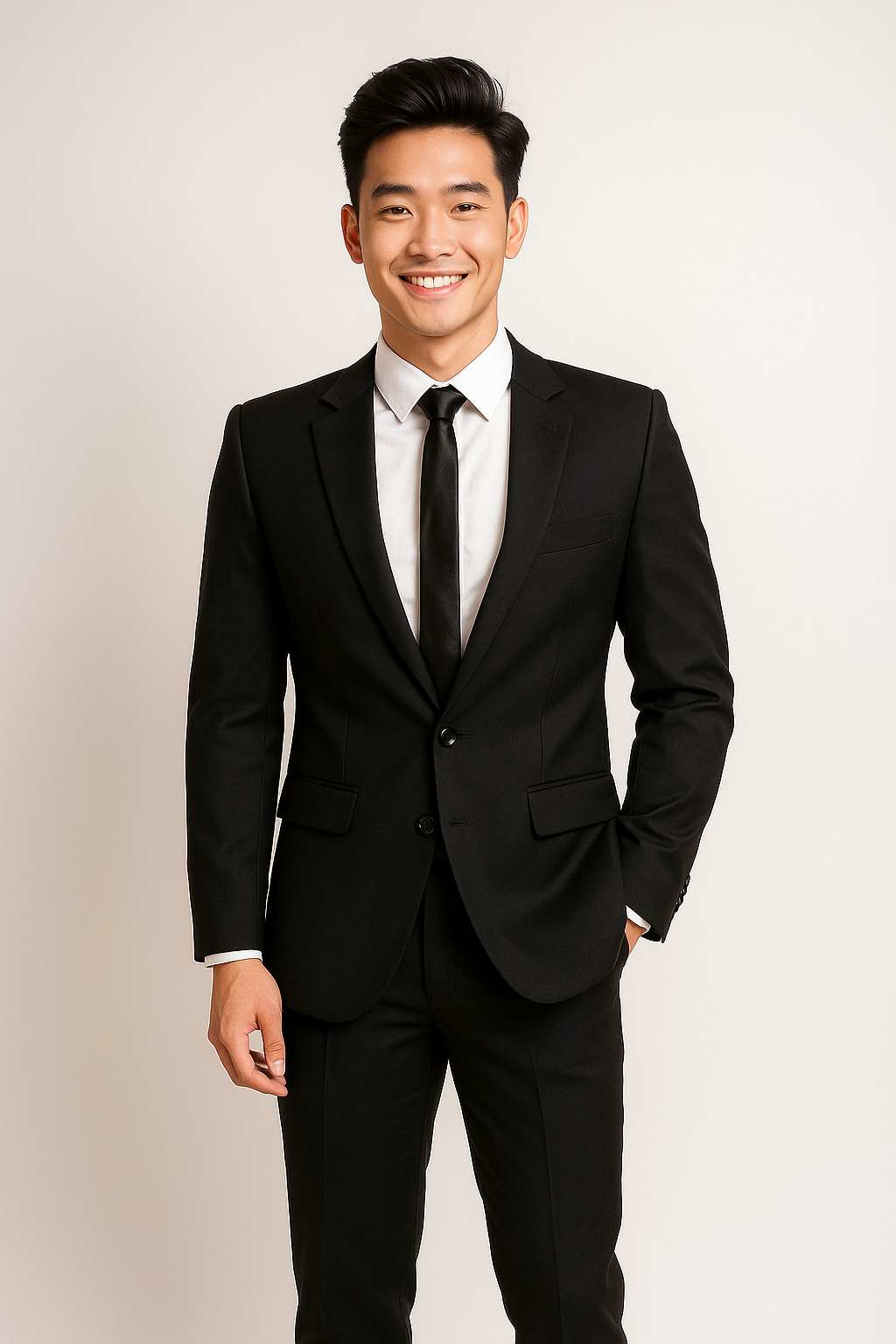 Bộ vest trẻ đen 199