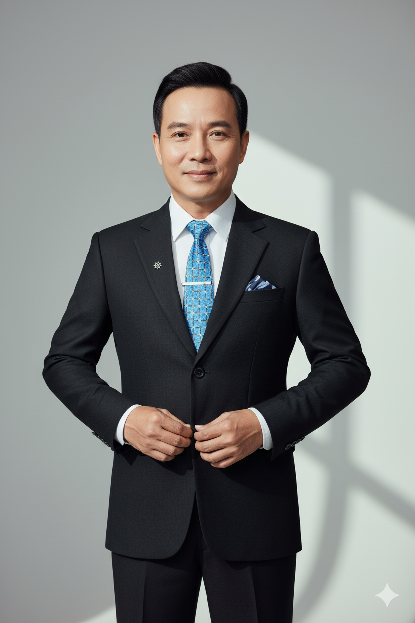 Áo vest trung niên đen TN3210