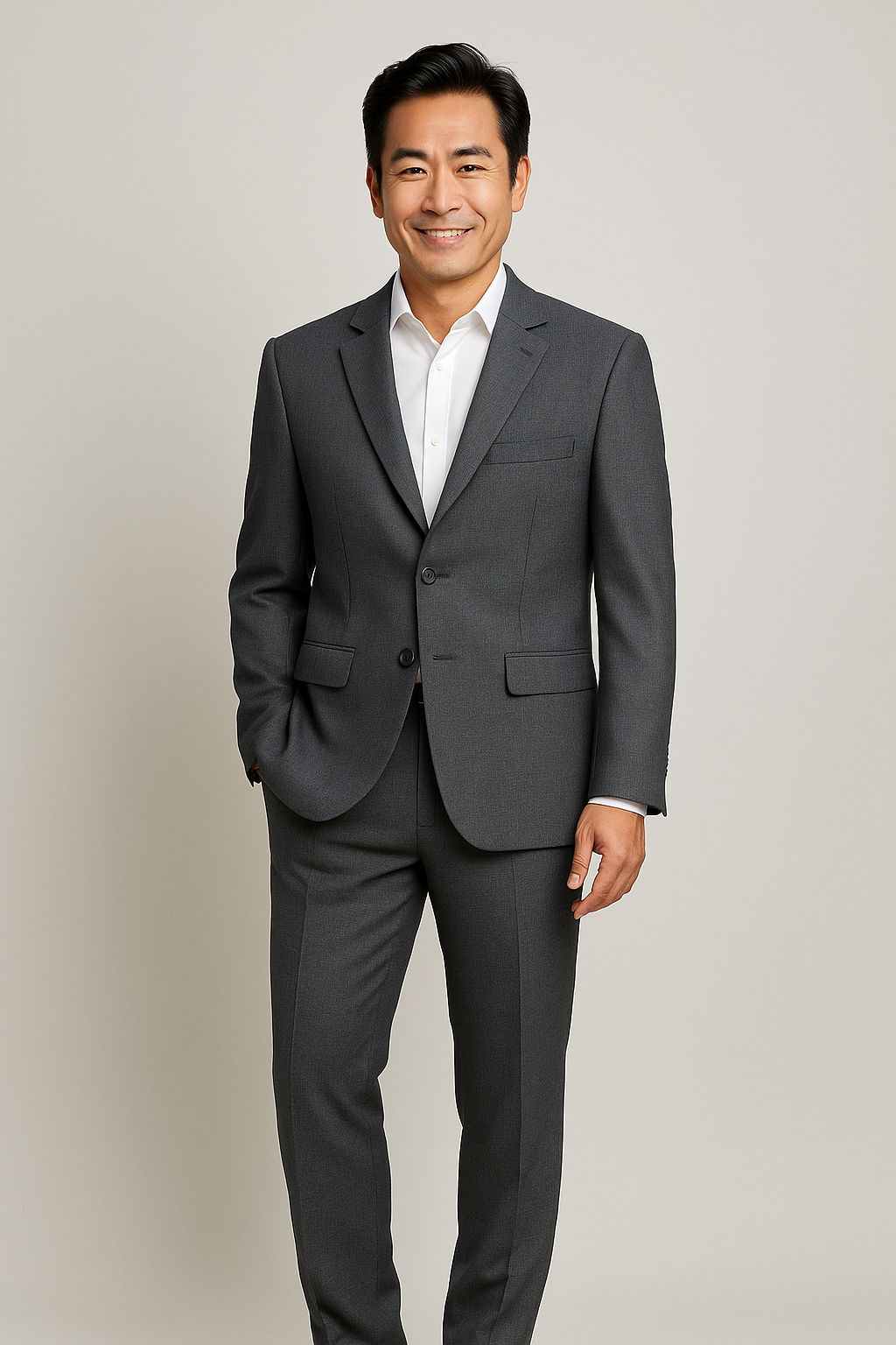 Bộ vest trung niên xám TN633