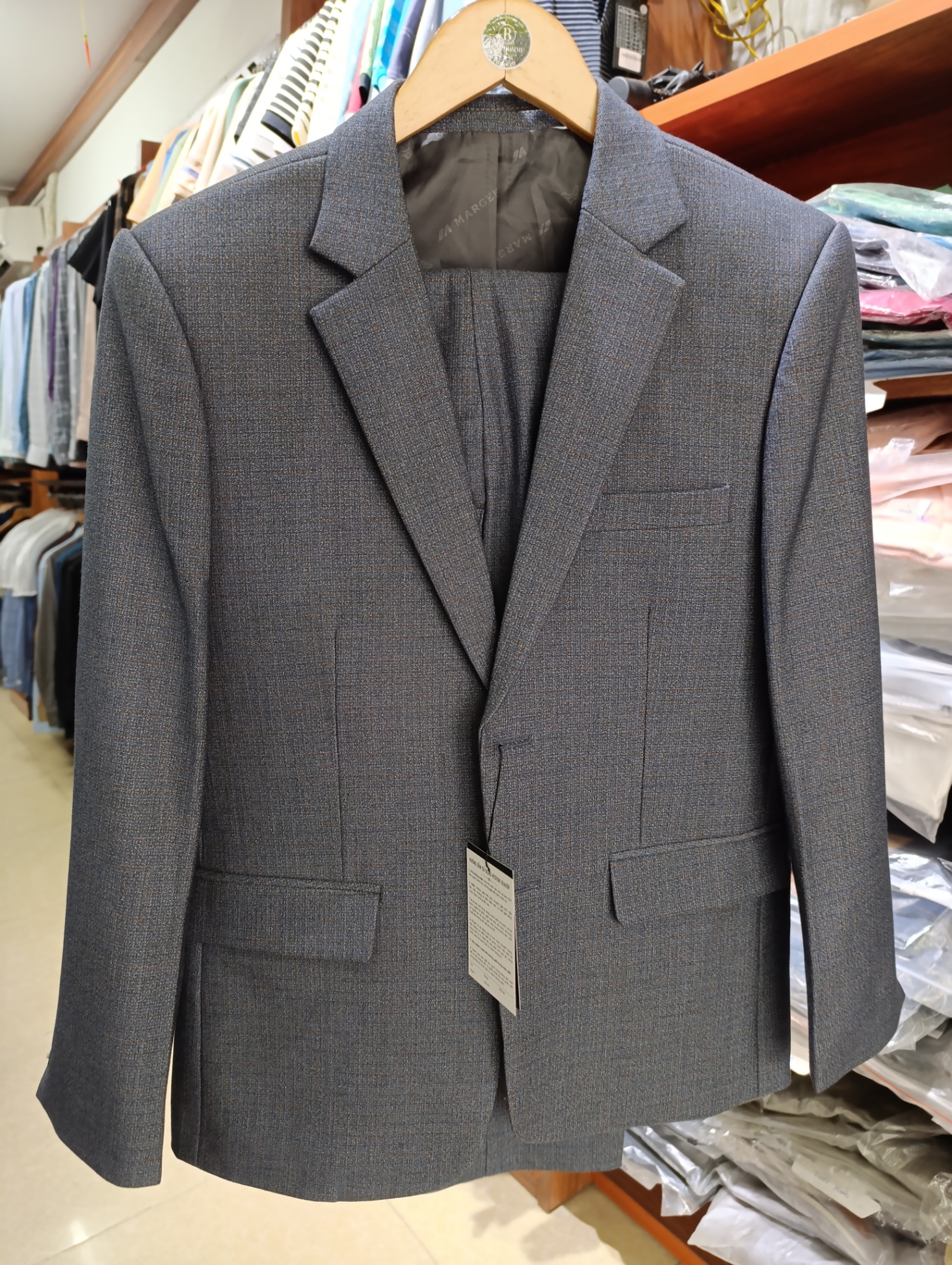 Bộ vest trung niên xám TN633