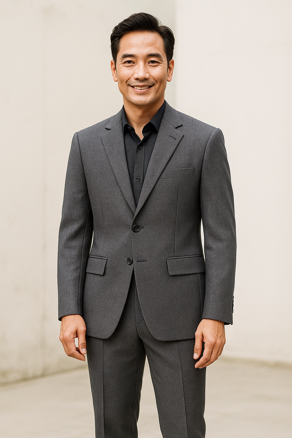 Bộ vest trung niên xám TN633