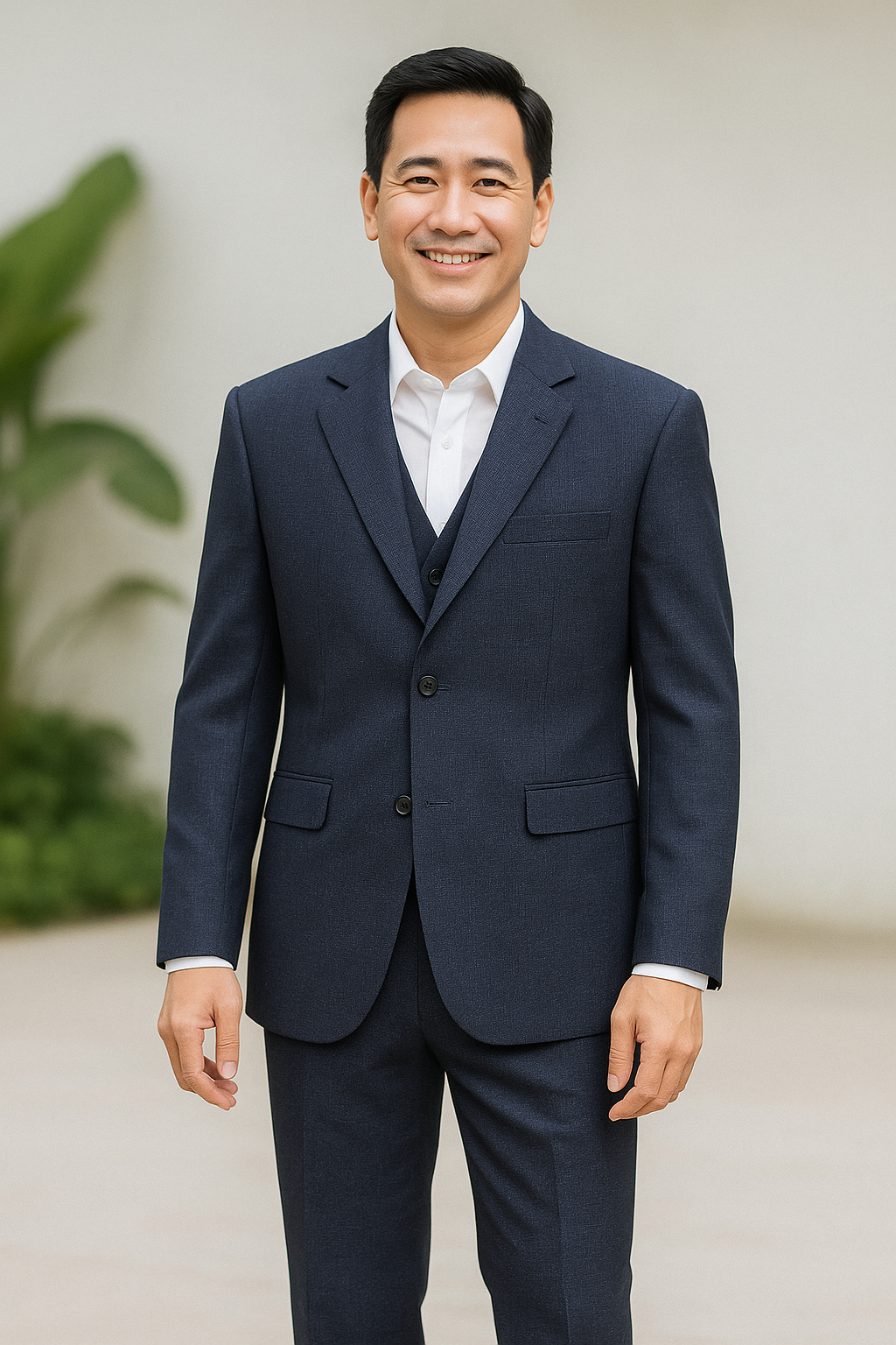 Bộ vest trung niên xanh đen TN3212