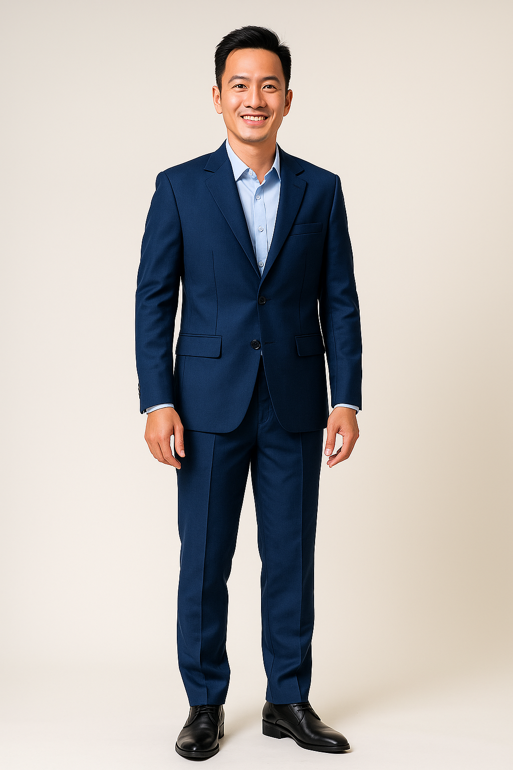 Bộ vest trung niên xanh navy TN323