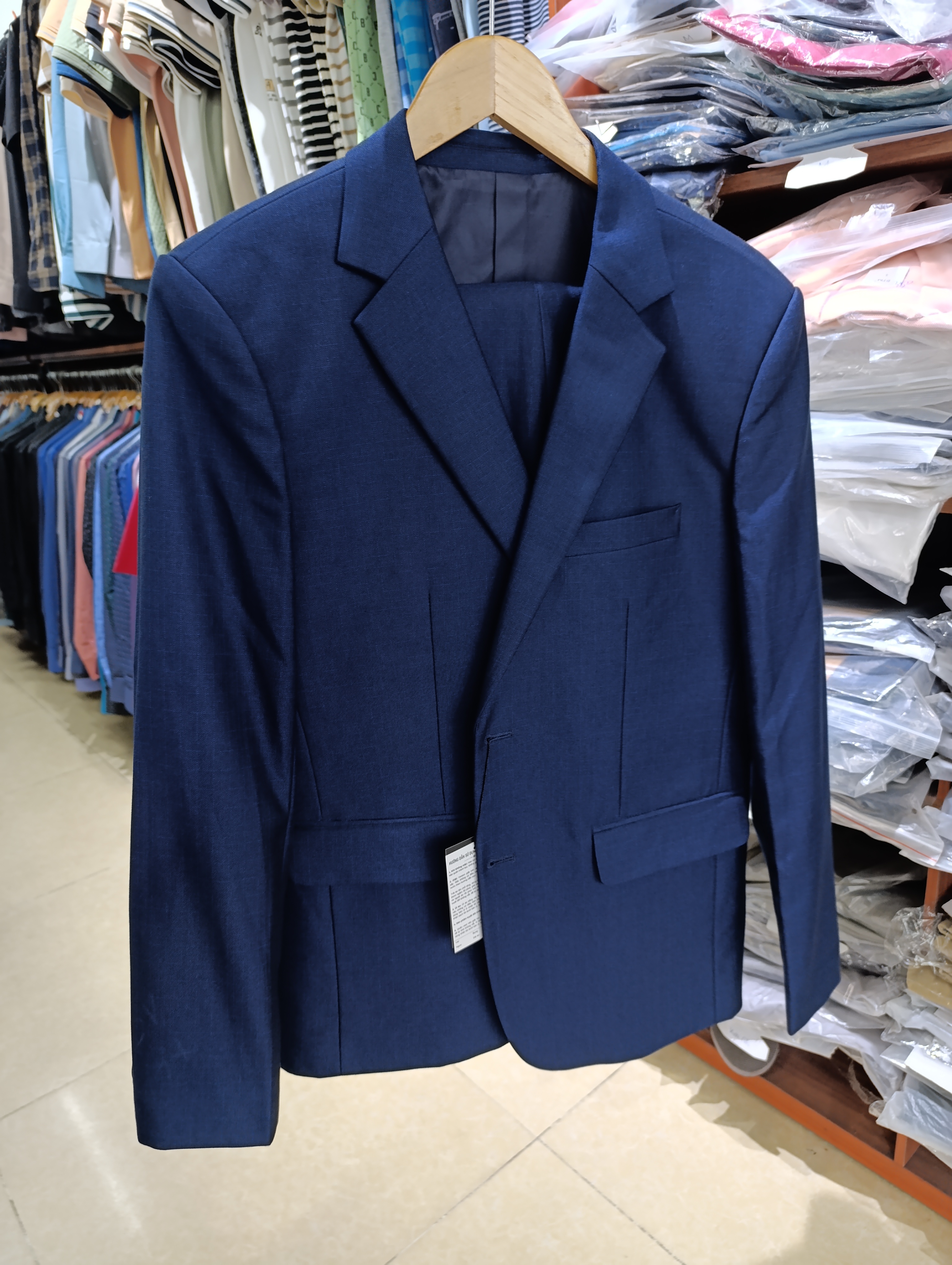 Bộ vest trung niên xanh navy TN323