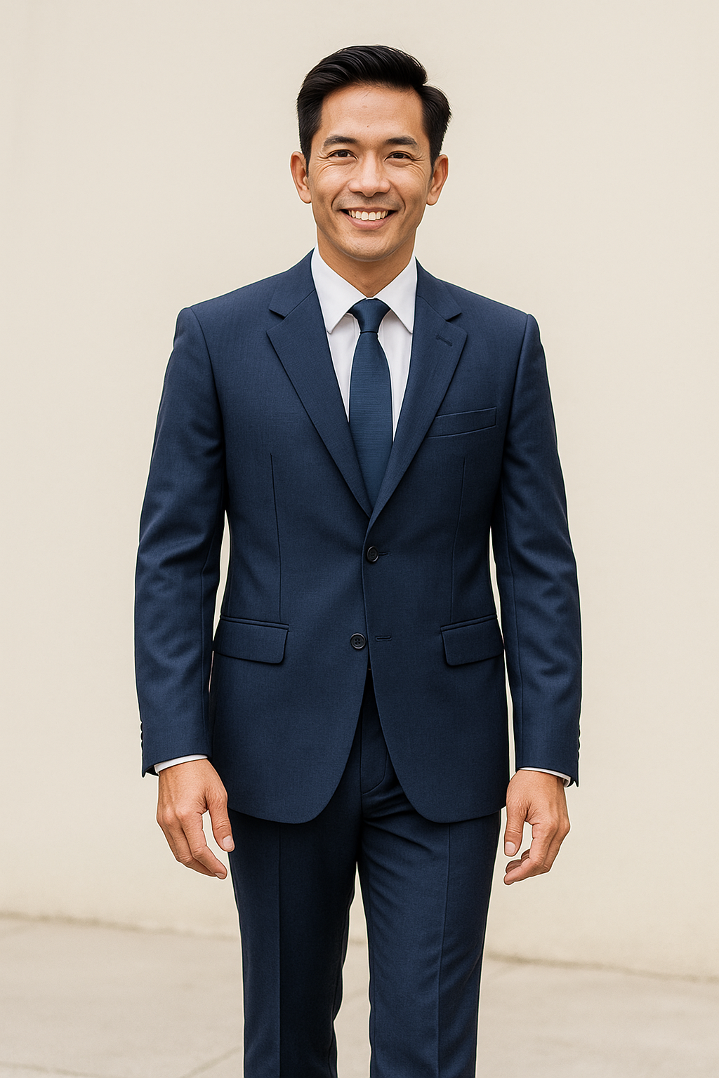 Bộ vest trung niên xanh navy TN323