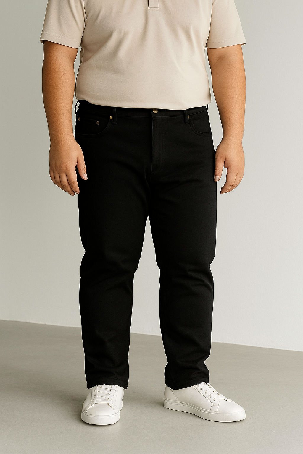 Quần jean đen trơn big size QJ039
