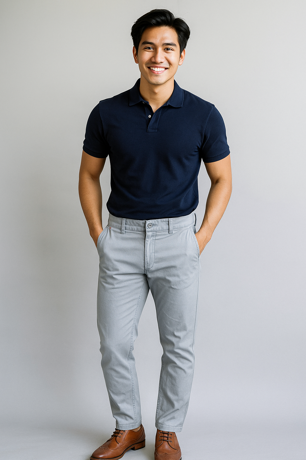 Quần kaki ghi QKTM006