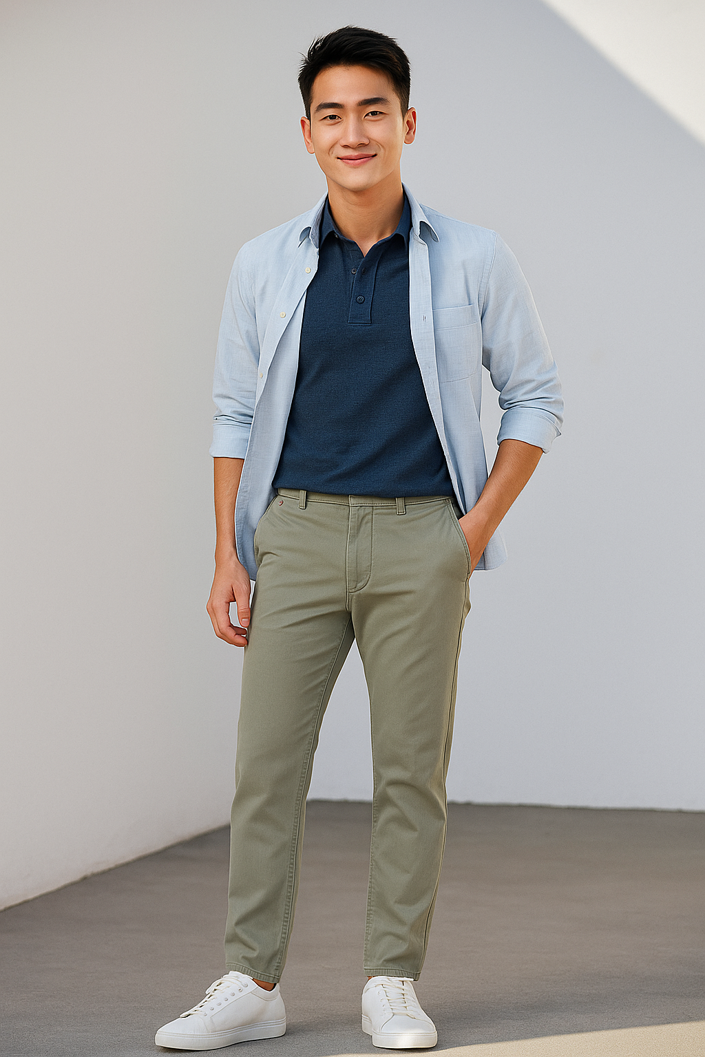 Quần kaki xám xanh QKTM007