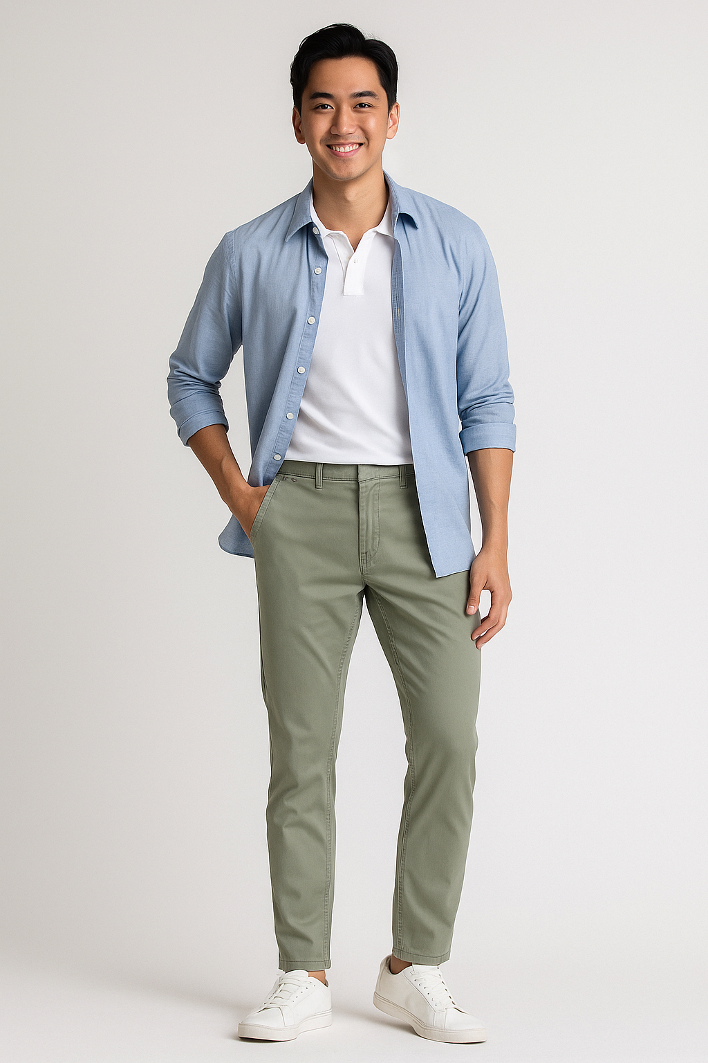 Quần kaki xám xanh QKTM007