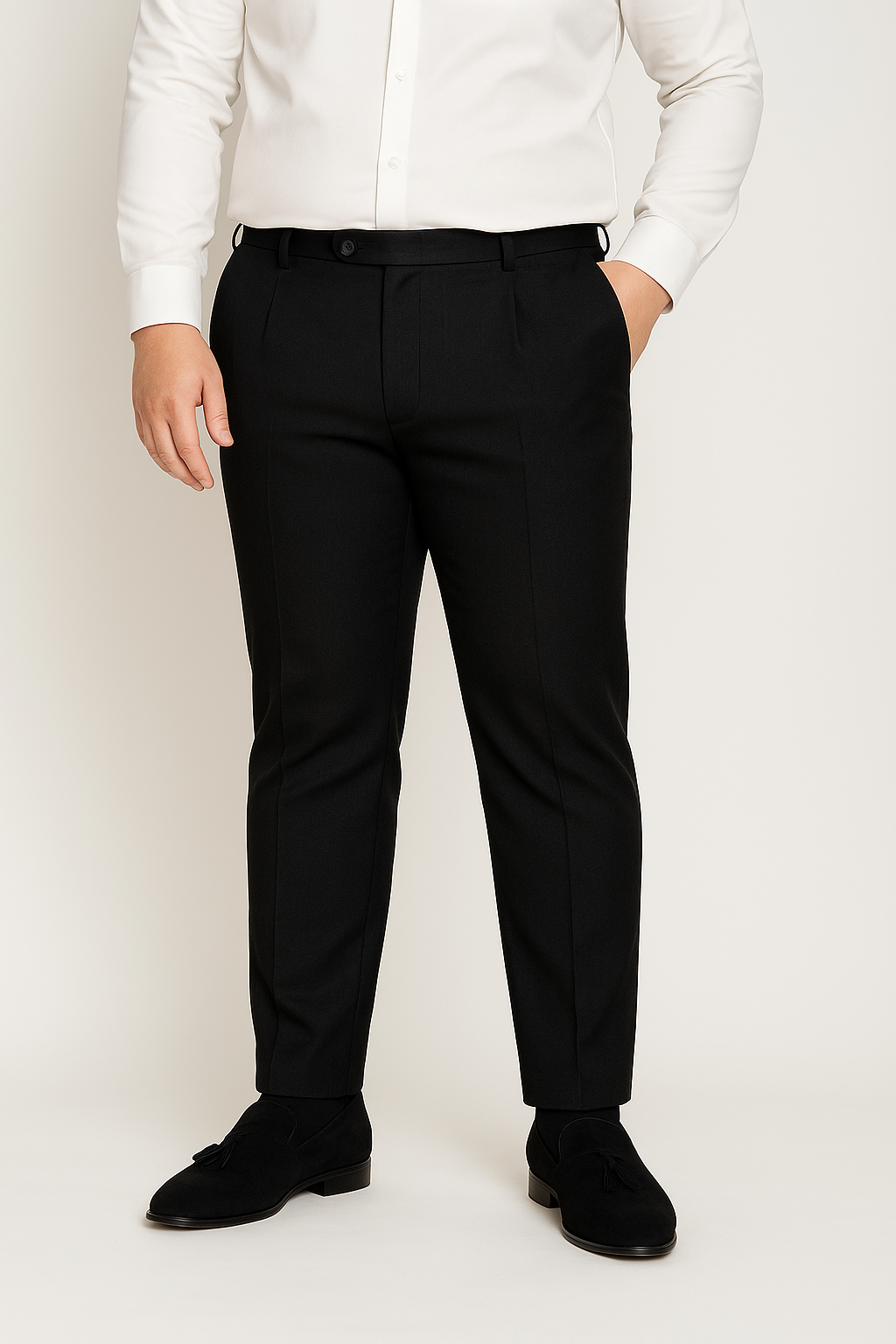 Quần tây đen 79 big size QA305