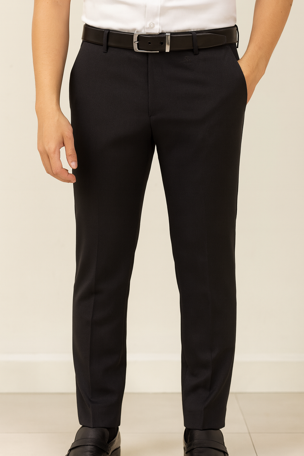 Quần tây đen gân QA6015