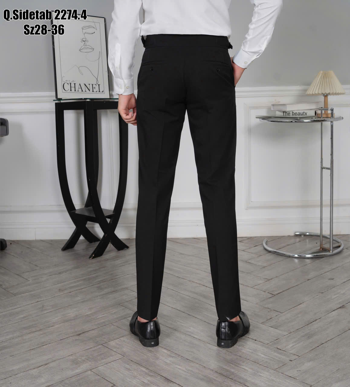 Quần tây đen side tab 2274.4