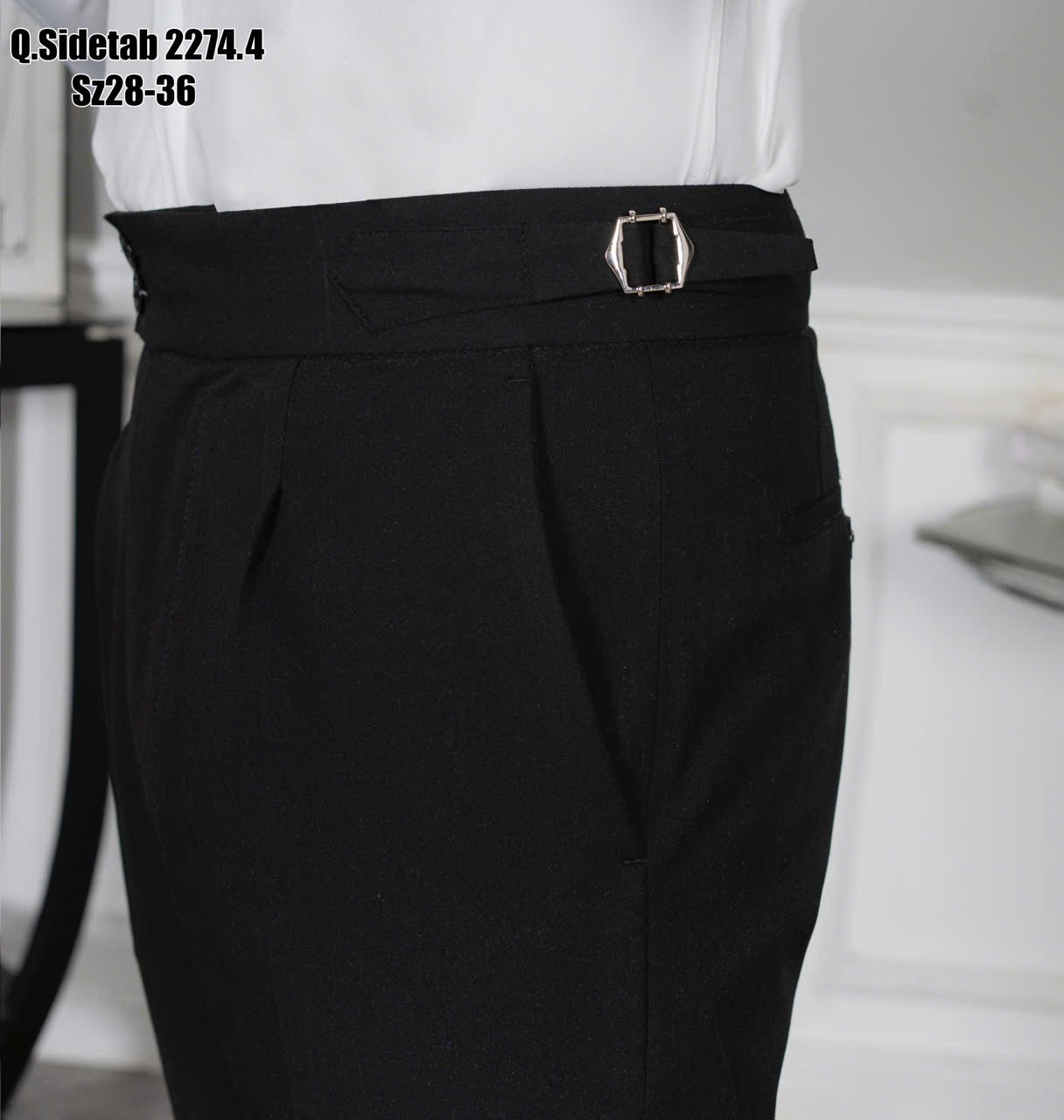 Quần tây đen side tab 2274.4