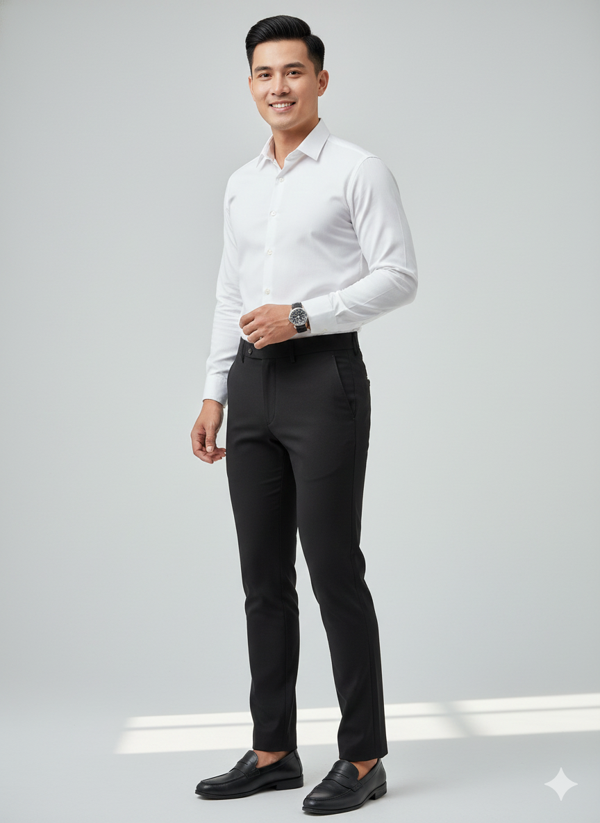 Quần tây đen slim 8109-21